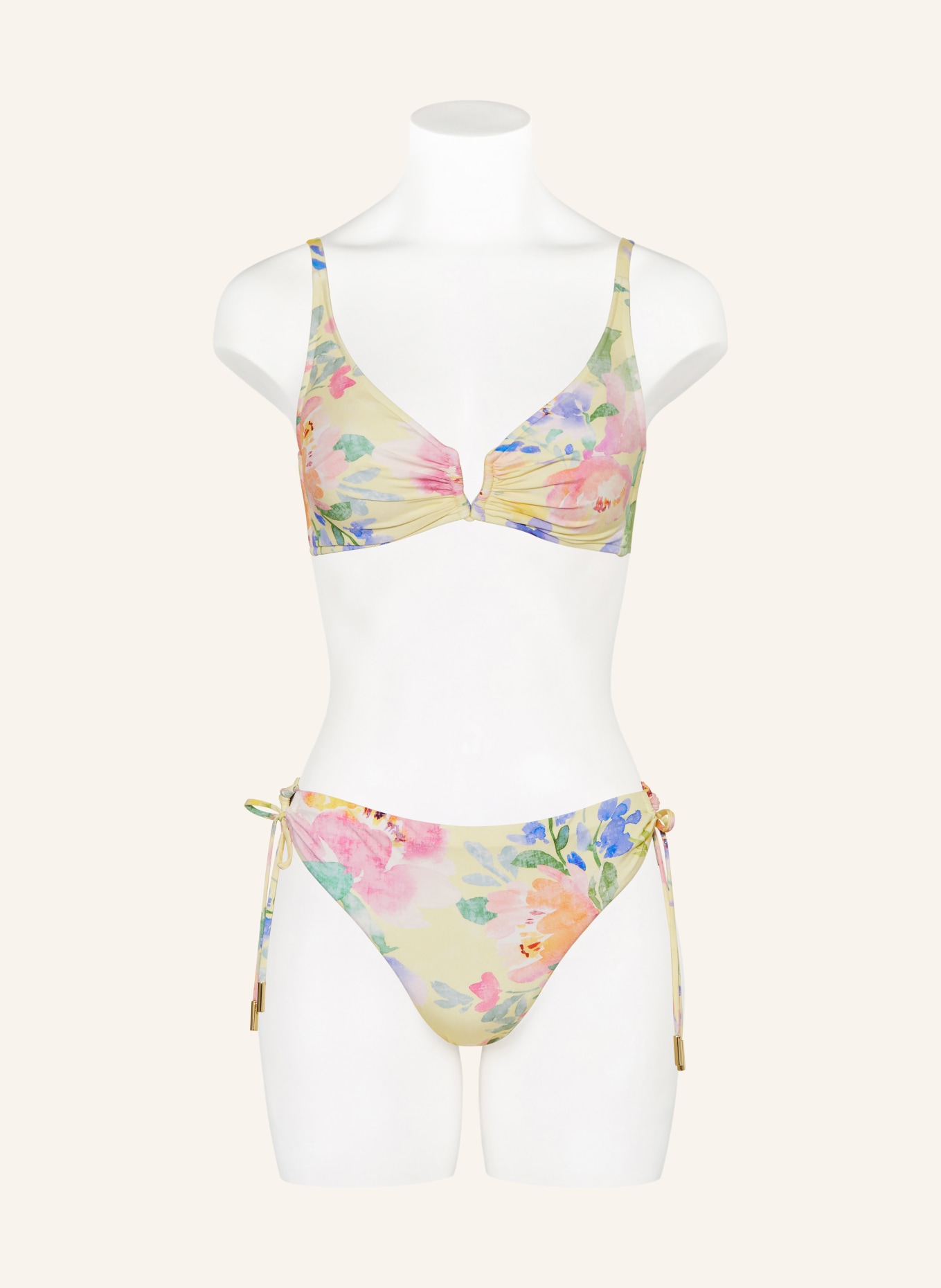 MARYAN MEHLHORN Bralette-Bikini-Top FLORESSENCE: HELLGELB / ROSA / GRÜN