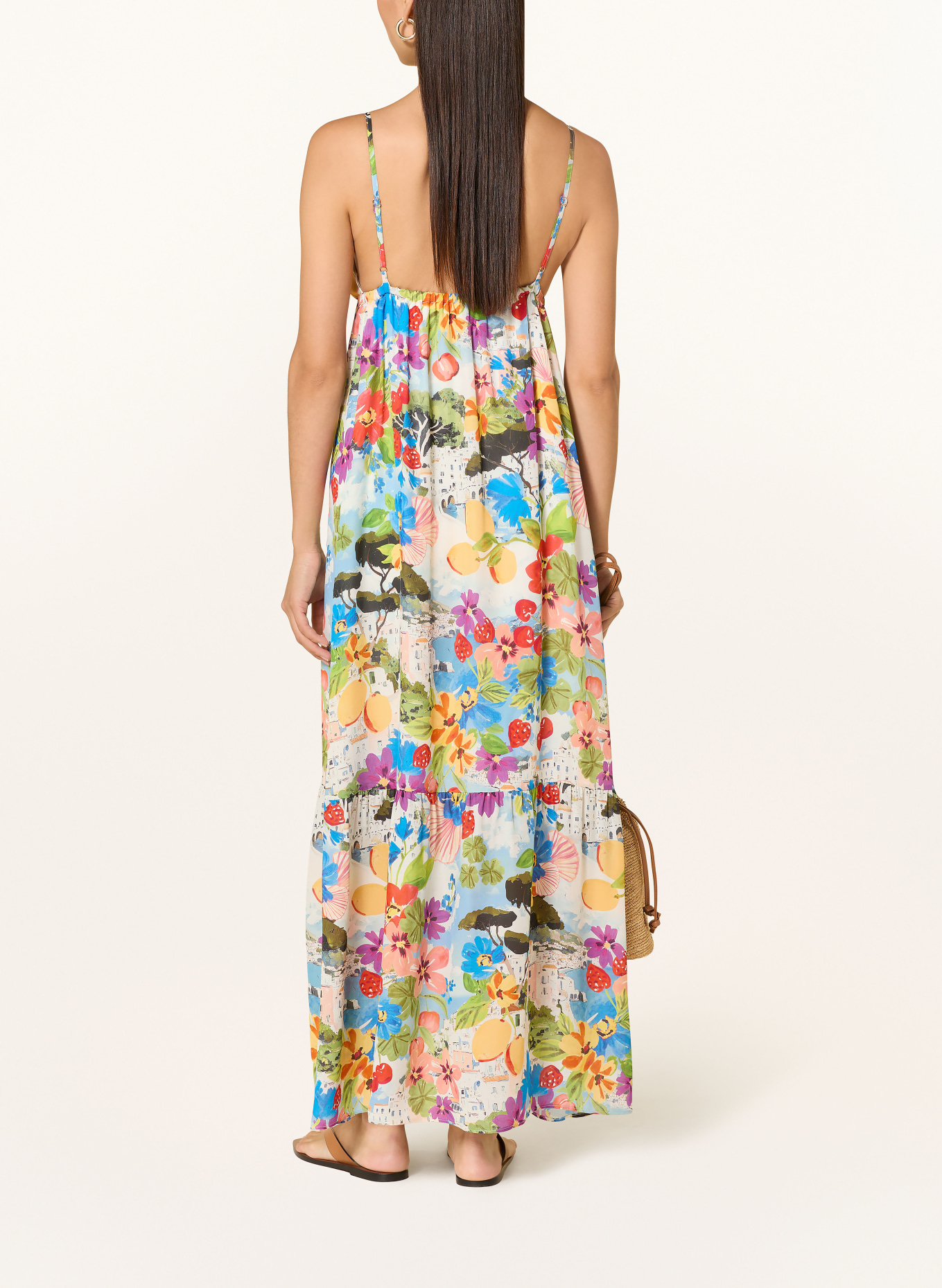 MARYAN MEHLHORN Strandkleid RIVIERA aus Seide: BLAU / GELB / GRÜN