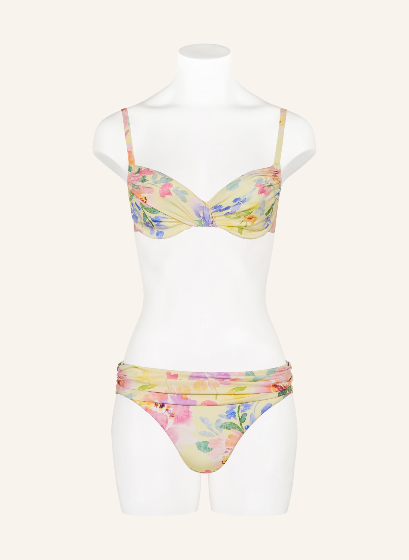 MARYAN MEHLHORN Basic-Bikini-Hose FLORESSENCE: HELLGELB / ROSA / GRÜN