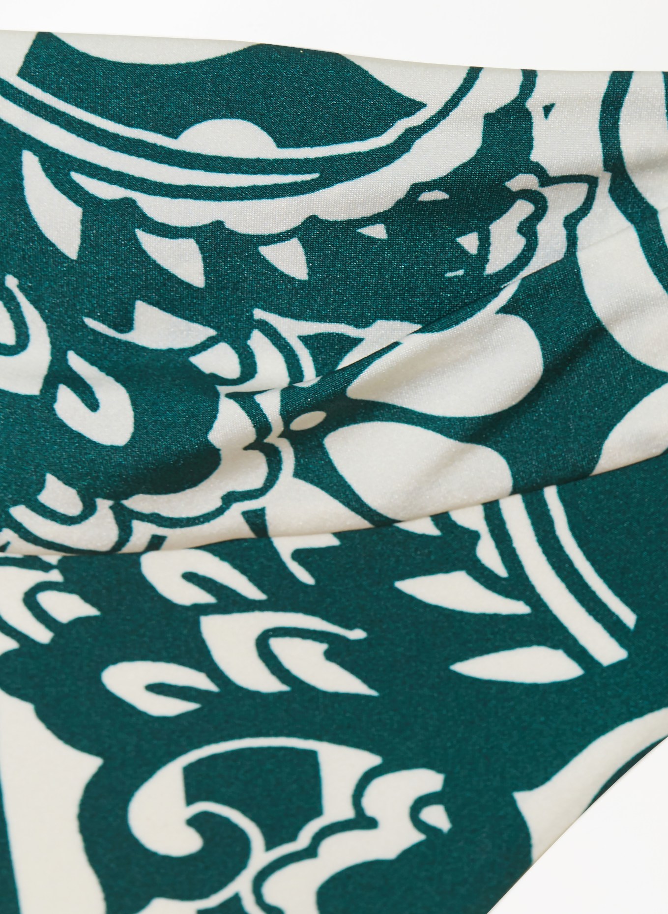 MARYAN MEHLHORN Basic-Bikini-Hose HALCYON: GRÜN / WEISS