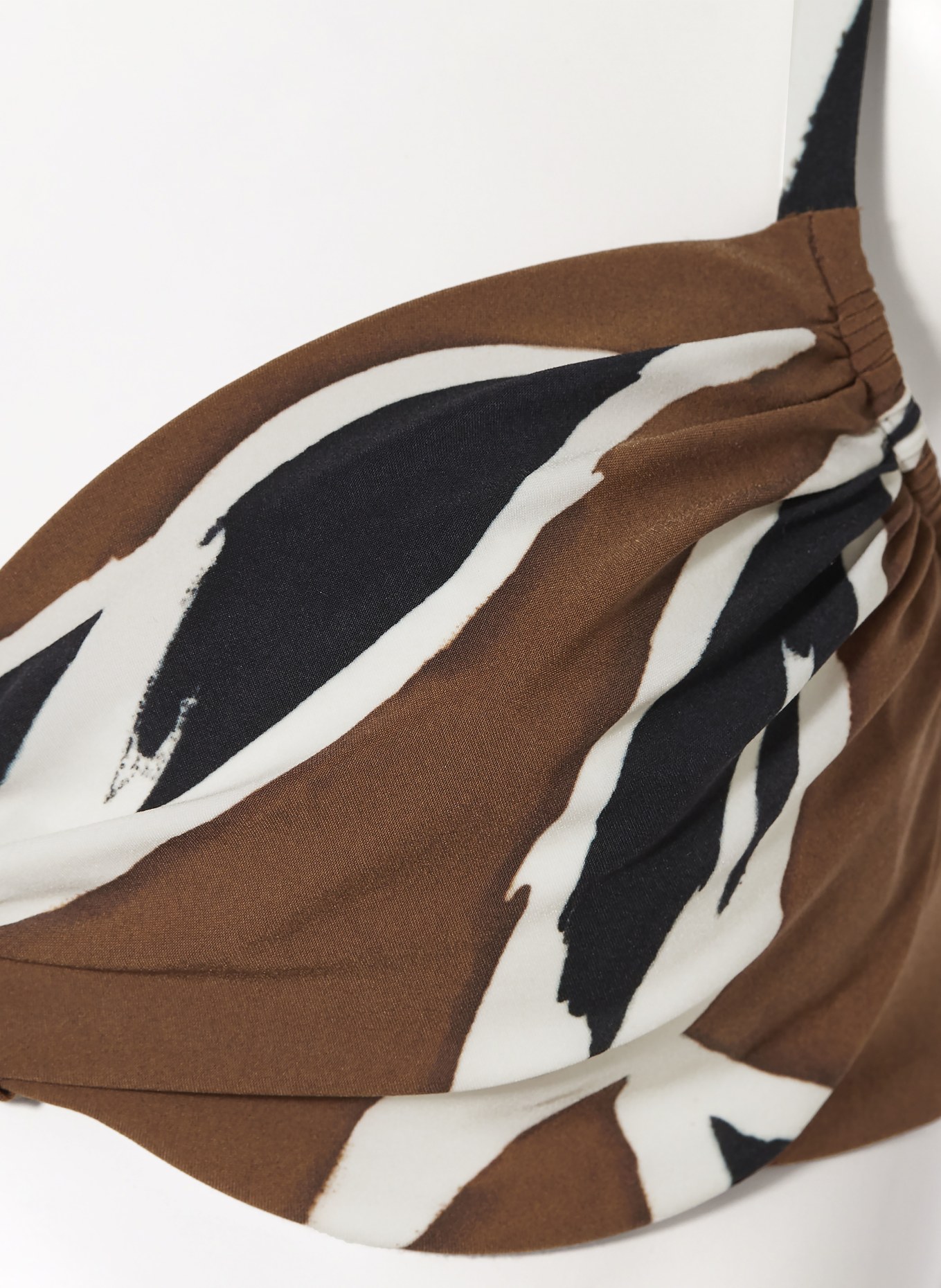 MARYAN MEHLHORN Bügel-Bikini-Top NOMADE: BRAUN / CREME / SCHWARZ