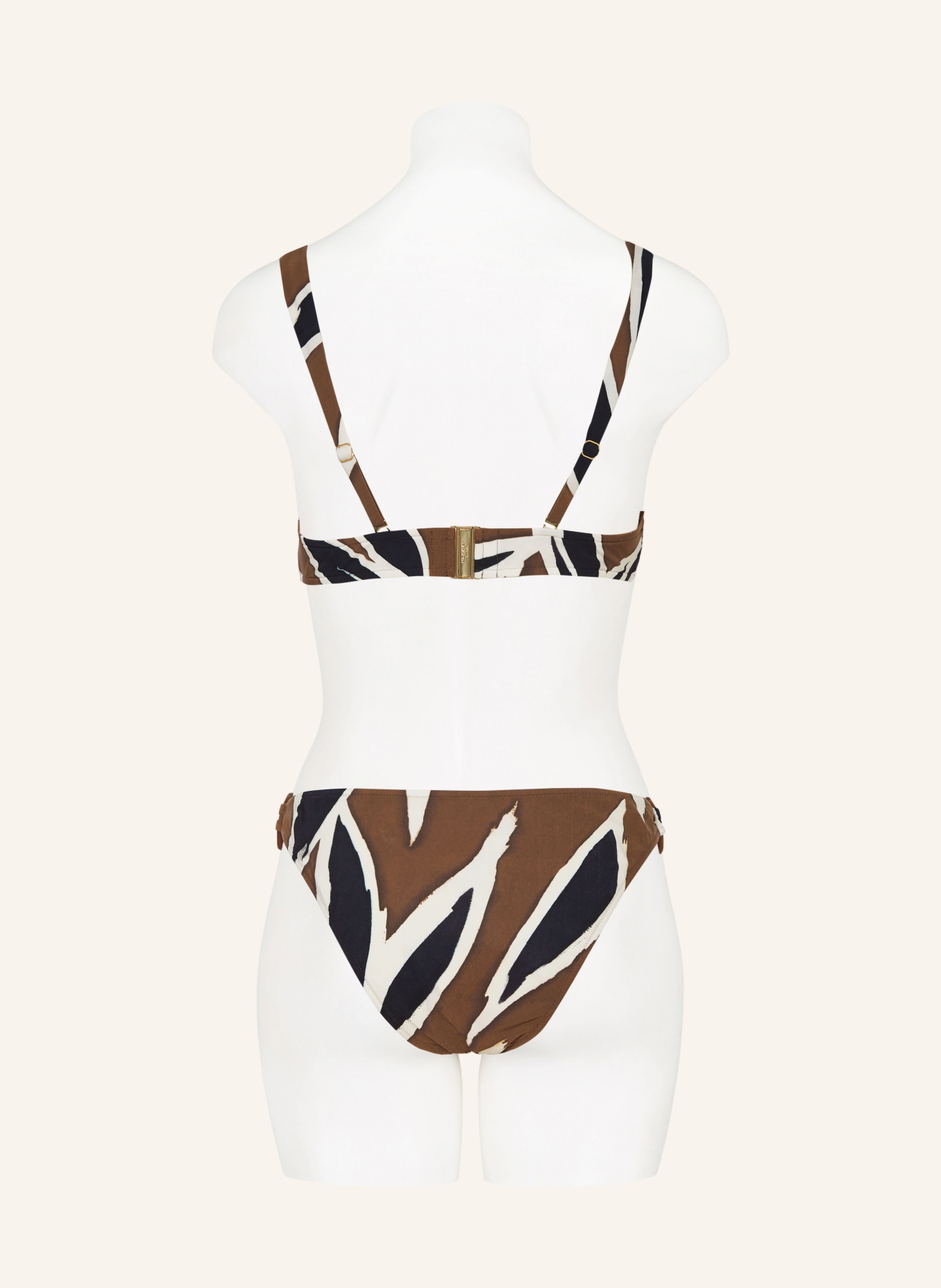 MARYAN MEHLHORN Bralette-bikinitop NOMADE: BRUIN / CRÈME / ZWART