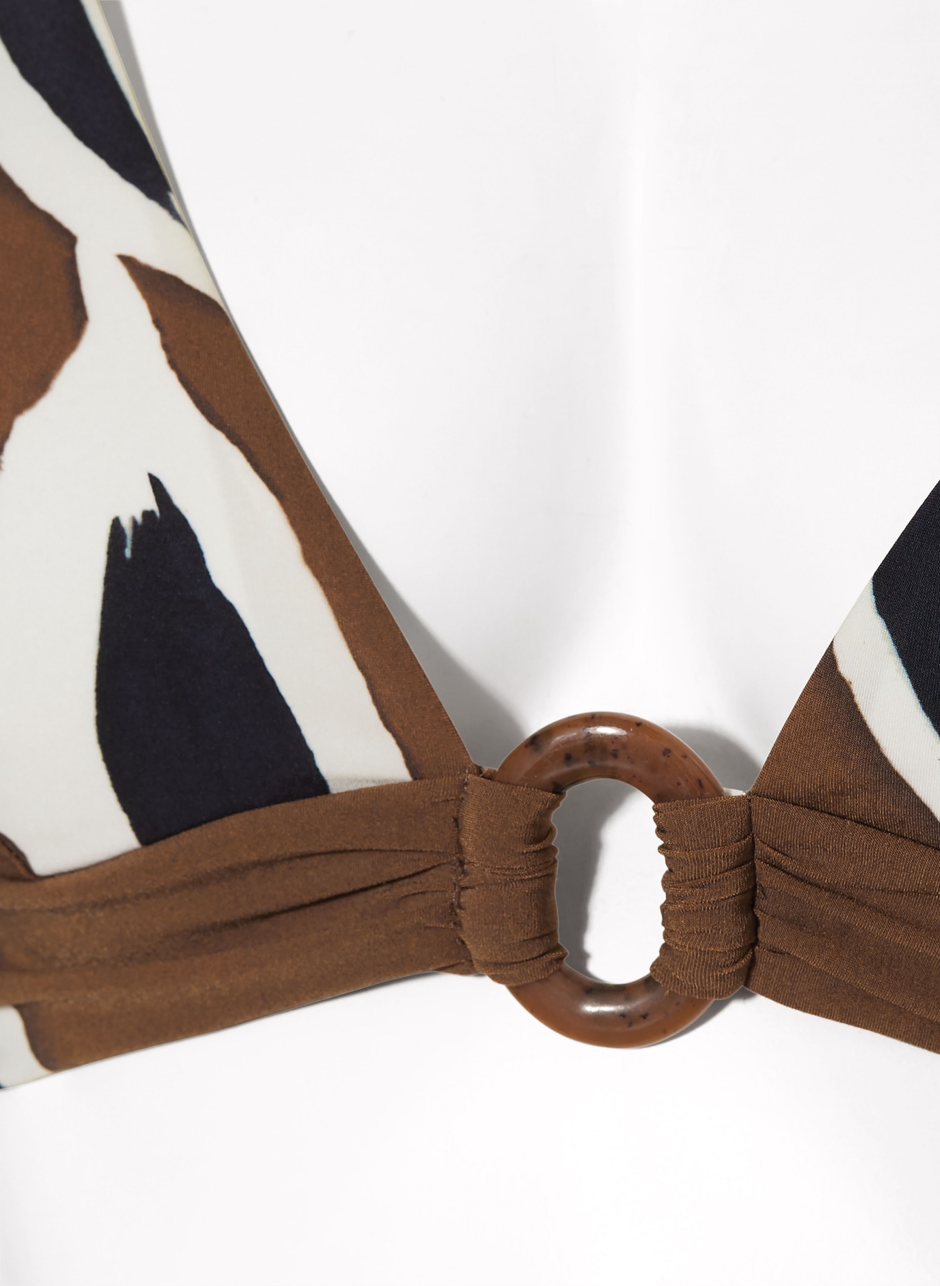 MARYAN MEHLHORN Bralette-bikinitop NOMADE: BRUIN / CRÈME / ZWART