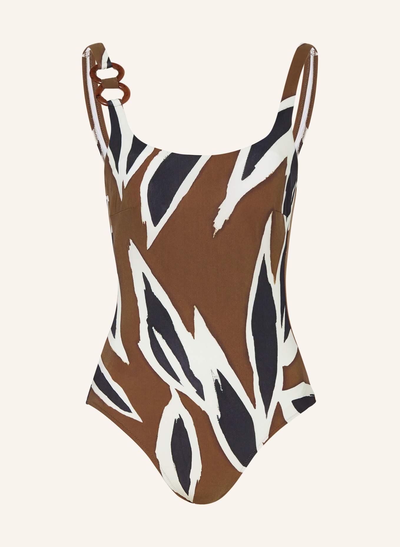 MARYAN MEHLHORN Badeanzug NOMADE: BRAUN / CREME / SCHWARZ