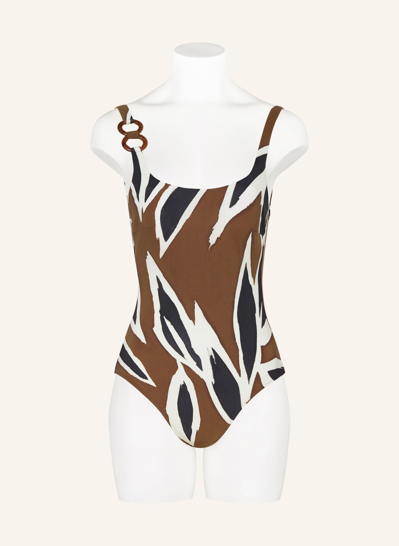 MARYAN MEHLHORN Badeanzug NOMADE: BRAUN / CREME / SCHWARZ