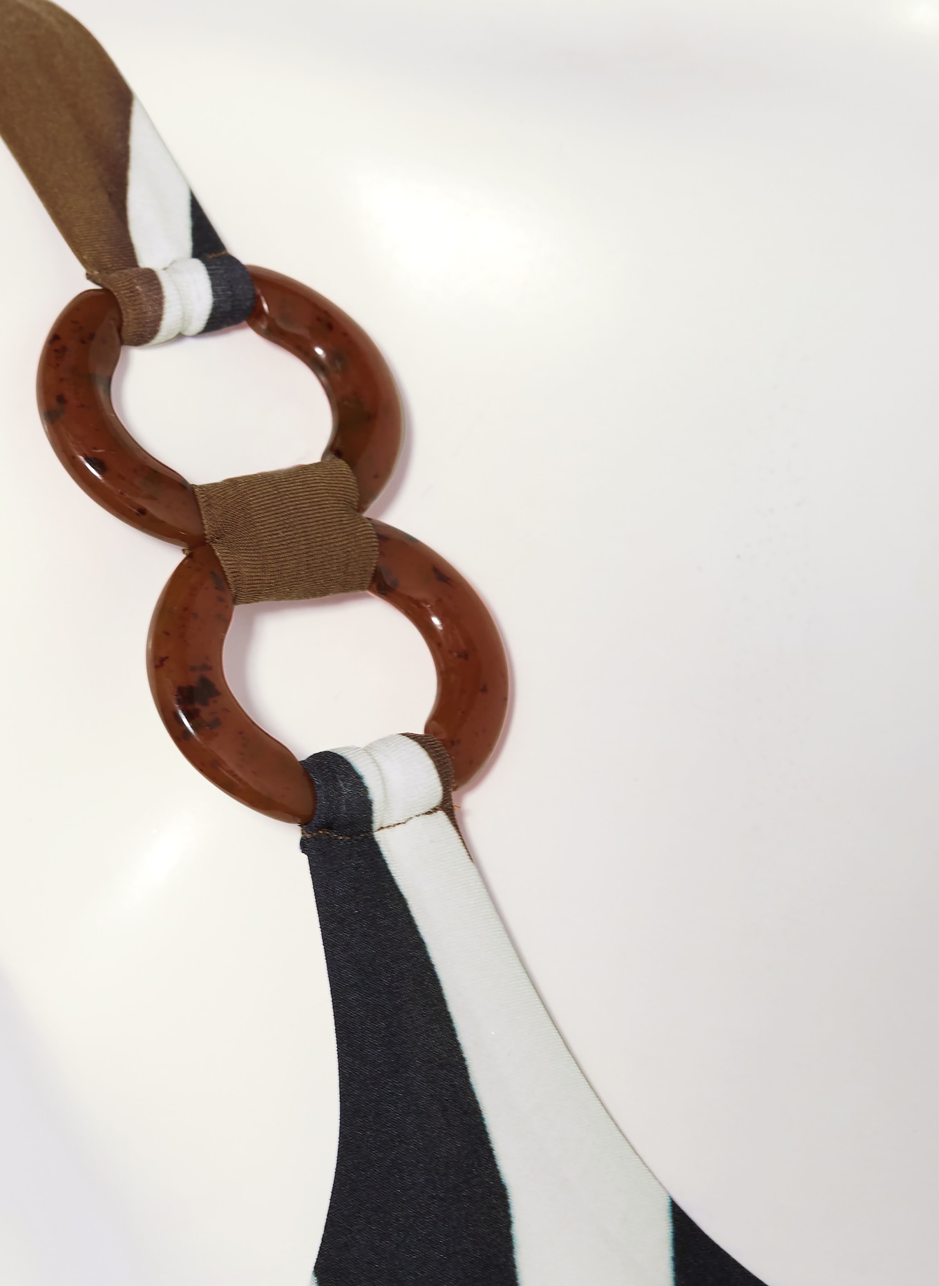 MARYAN MEHLHORN Badeanzug NOMADE: BRAUN / CREME / SCHWARZ