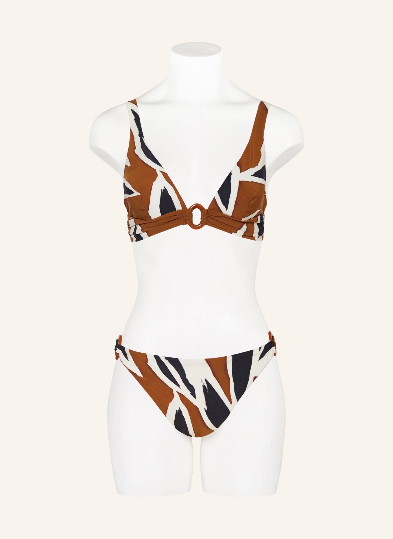 MARYAN MEHLHORN Basic-Bikini-Hose NOMADE: BRAUN / WEISS / SCHWARZ