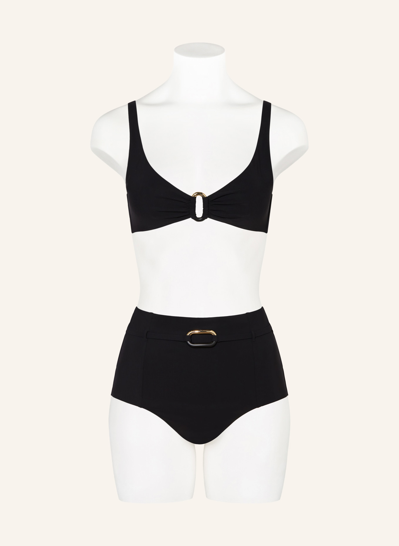 MARYAN MEHLHORN Highwaist-Bikini-Hose SILHOUET: SCHWARZ