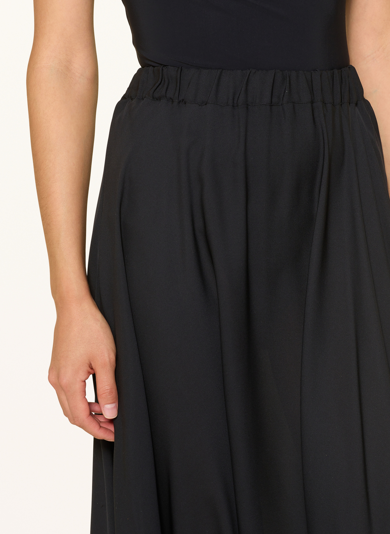 MARYAN MEHLHORN silk skirt: BLACK