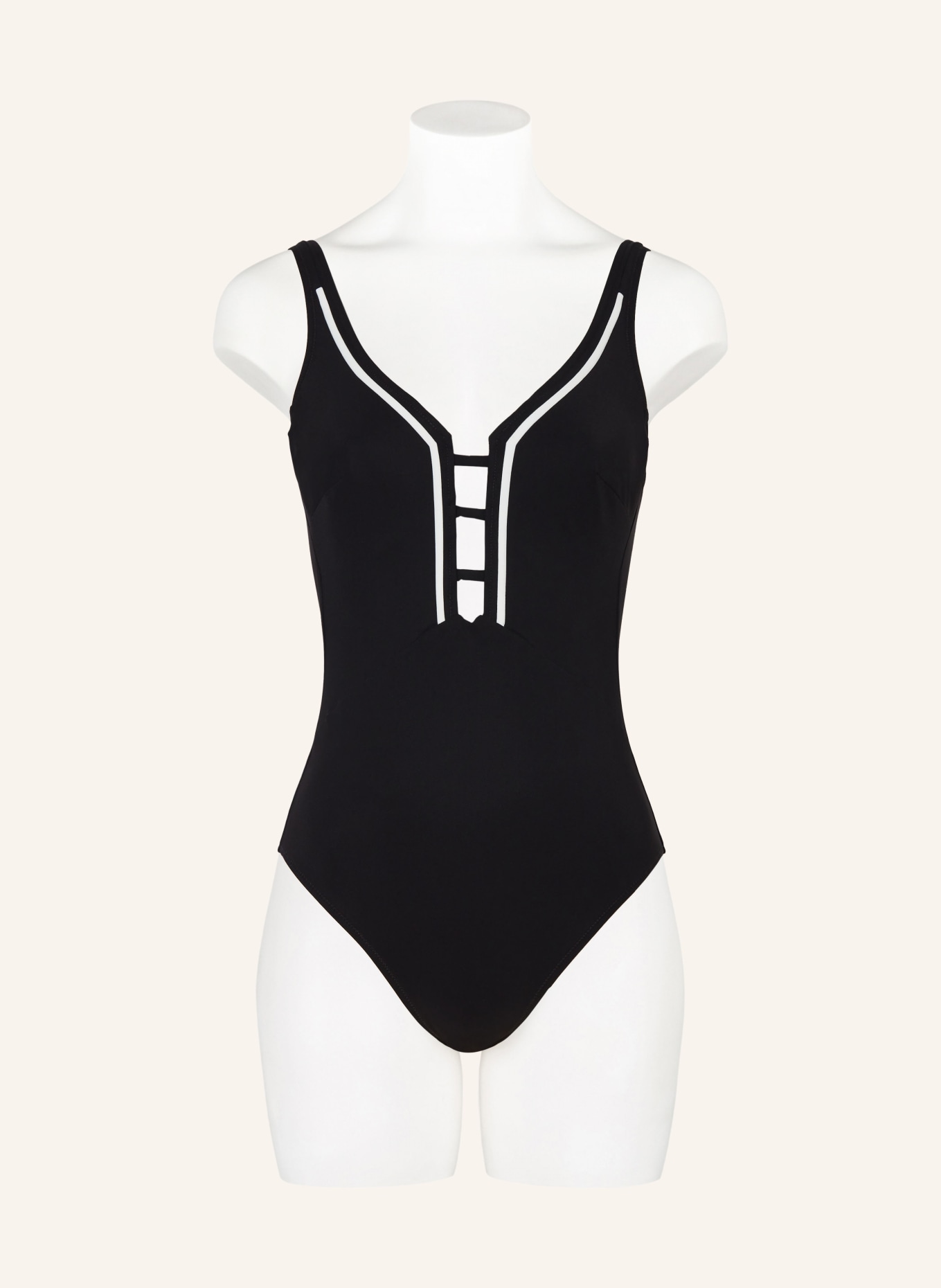 MARYAN MEHLHORN MONOMAR underwire swimsuit: BLACK / WHITE