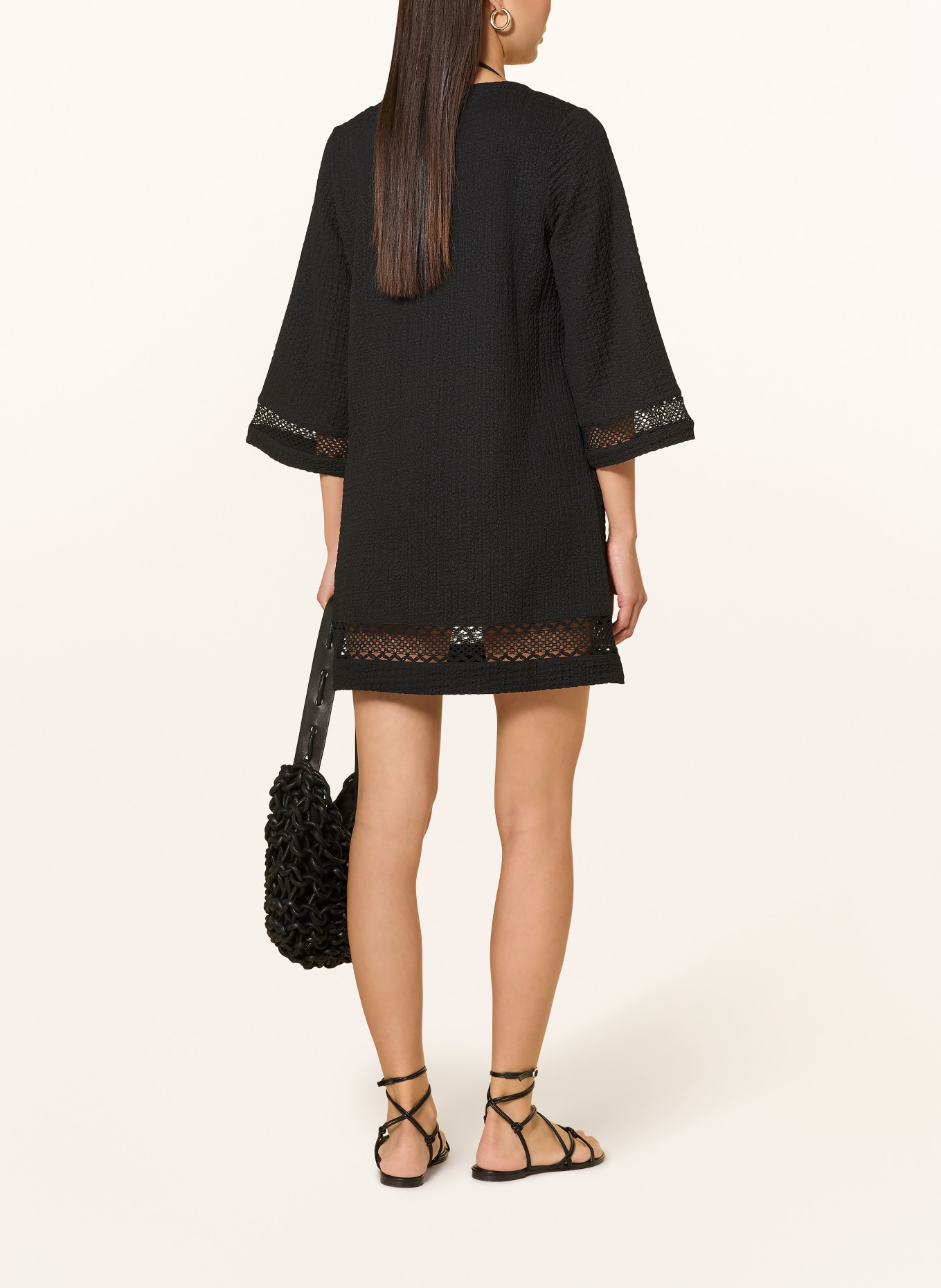 MARYAN MEHLHORN Strandkleid mit 3/4-Arm: SCHWARZ