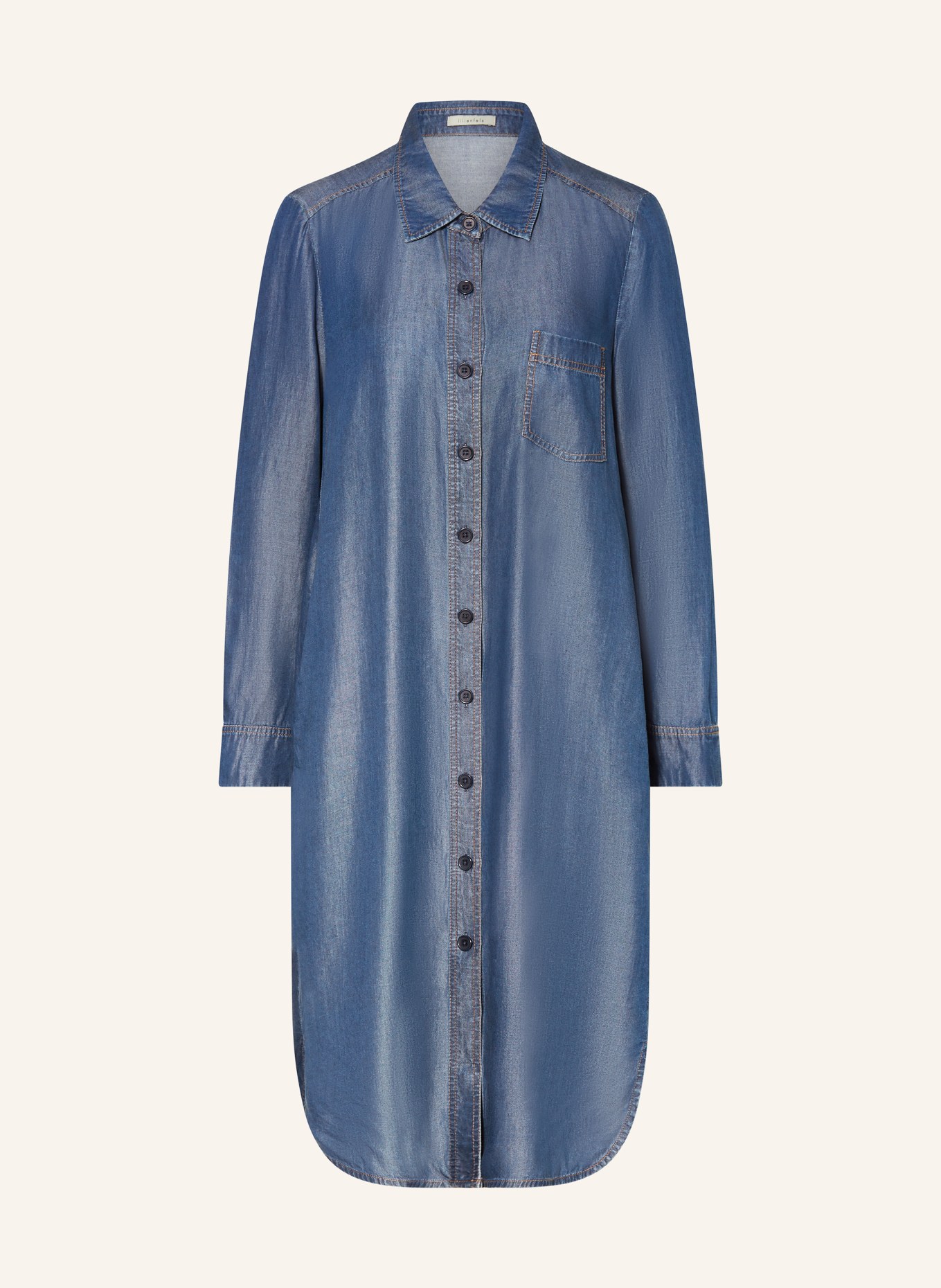lilienfels Denim-look shirt dress: BLUE