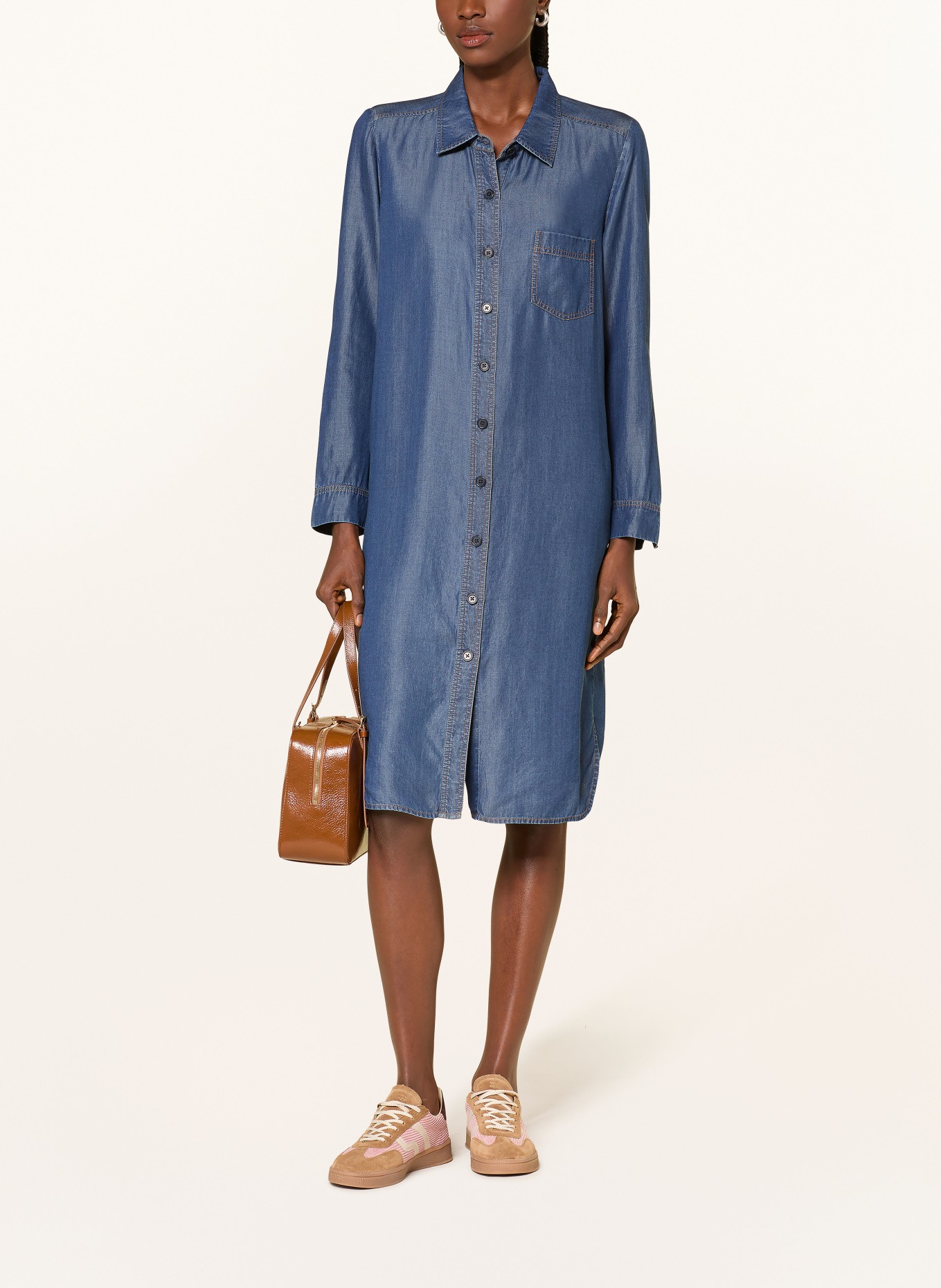 lilienfels Denim-look shirt dress: BLUE
