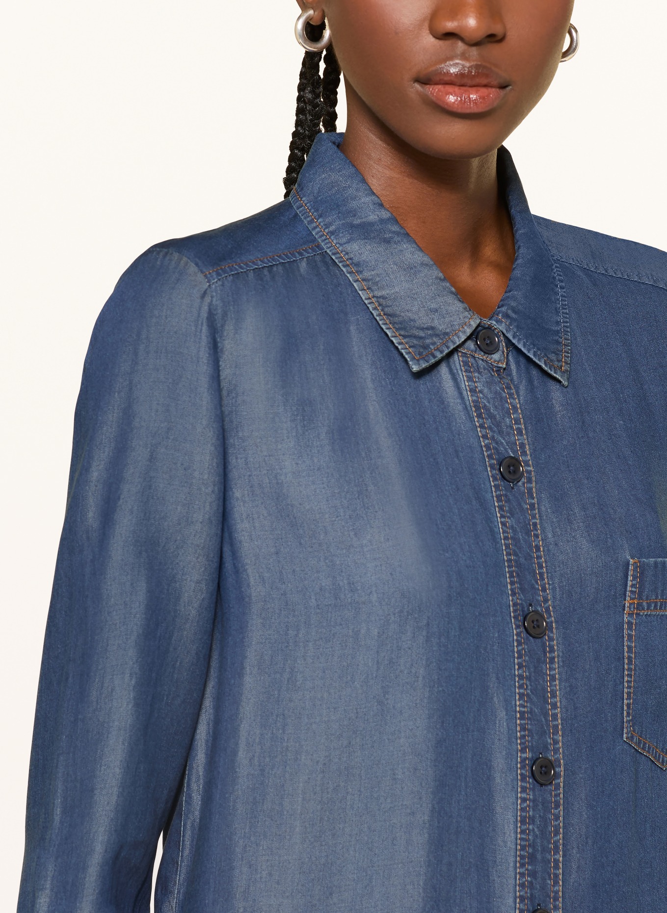 lilienfels Denim-look shirt dress: BLUE