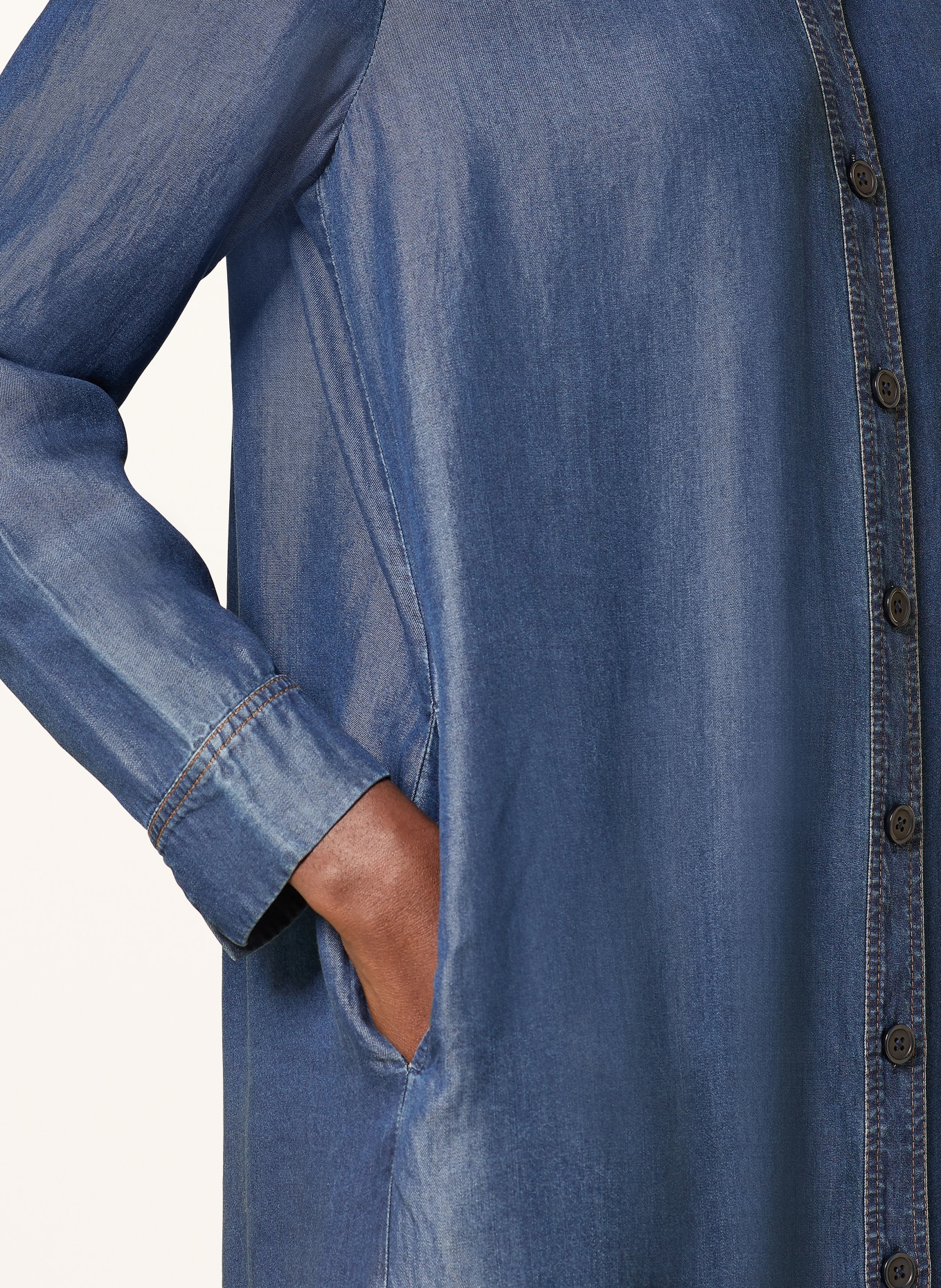 lilienfels Denim-look shirt dress: BLUE