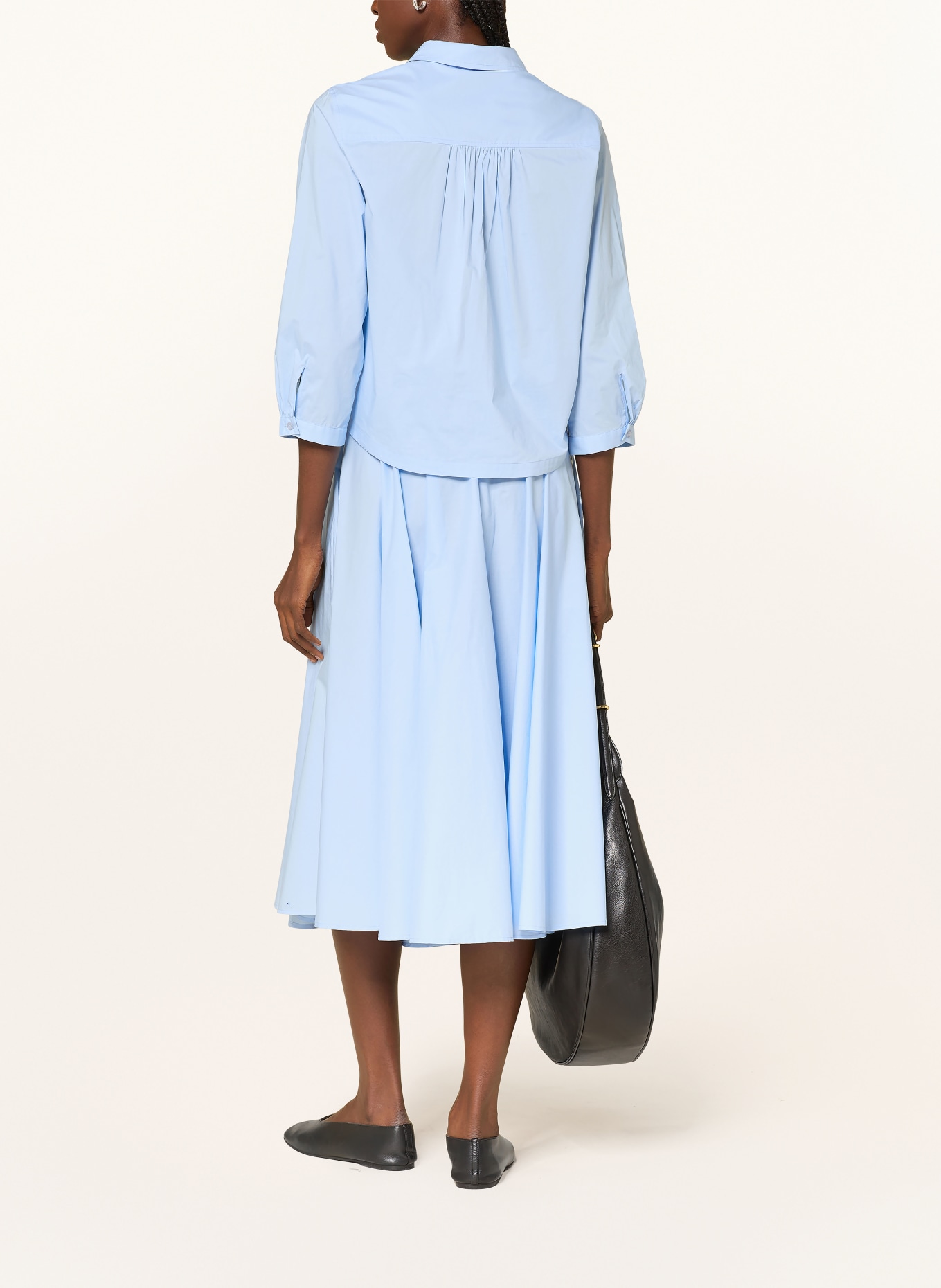 lilienfels Shirt blouse with 3/4 sleeves: LIGHT BLUE