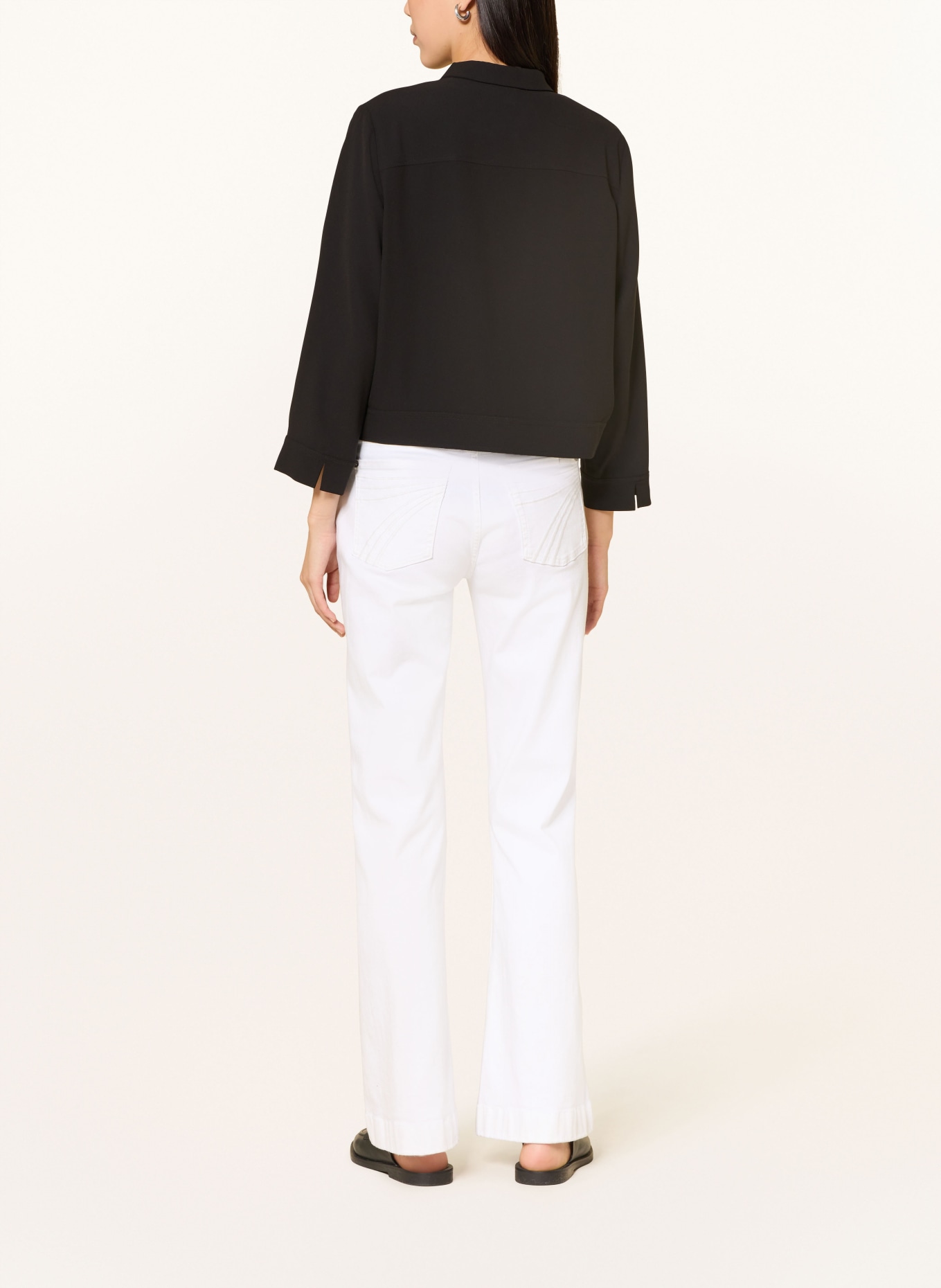 lilienfels Hemdbluse mit 3/4-Arm: SCHWARZ