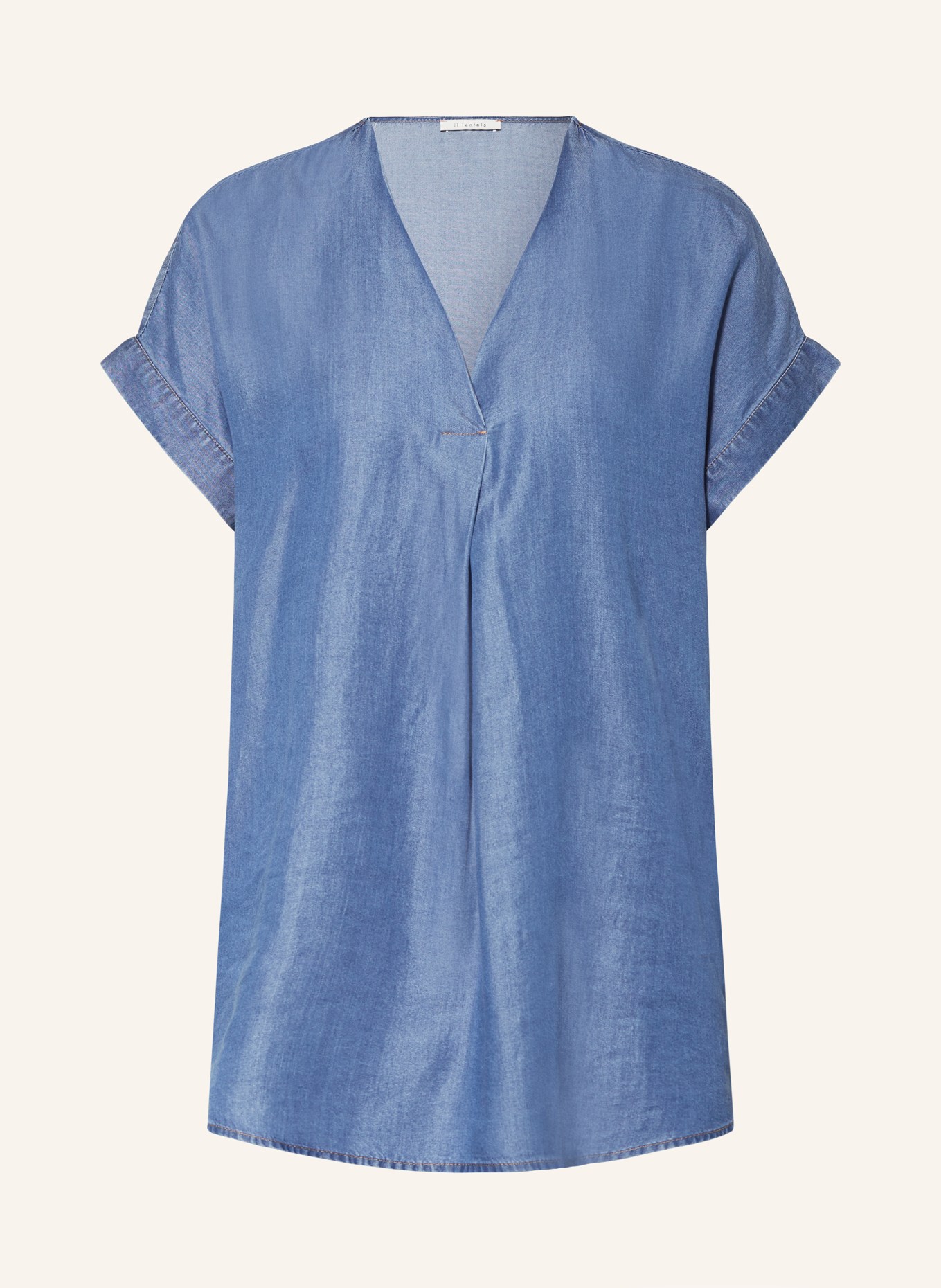 lilienfels Blouse shirt in denim look: BLUE