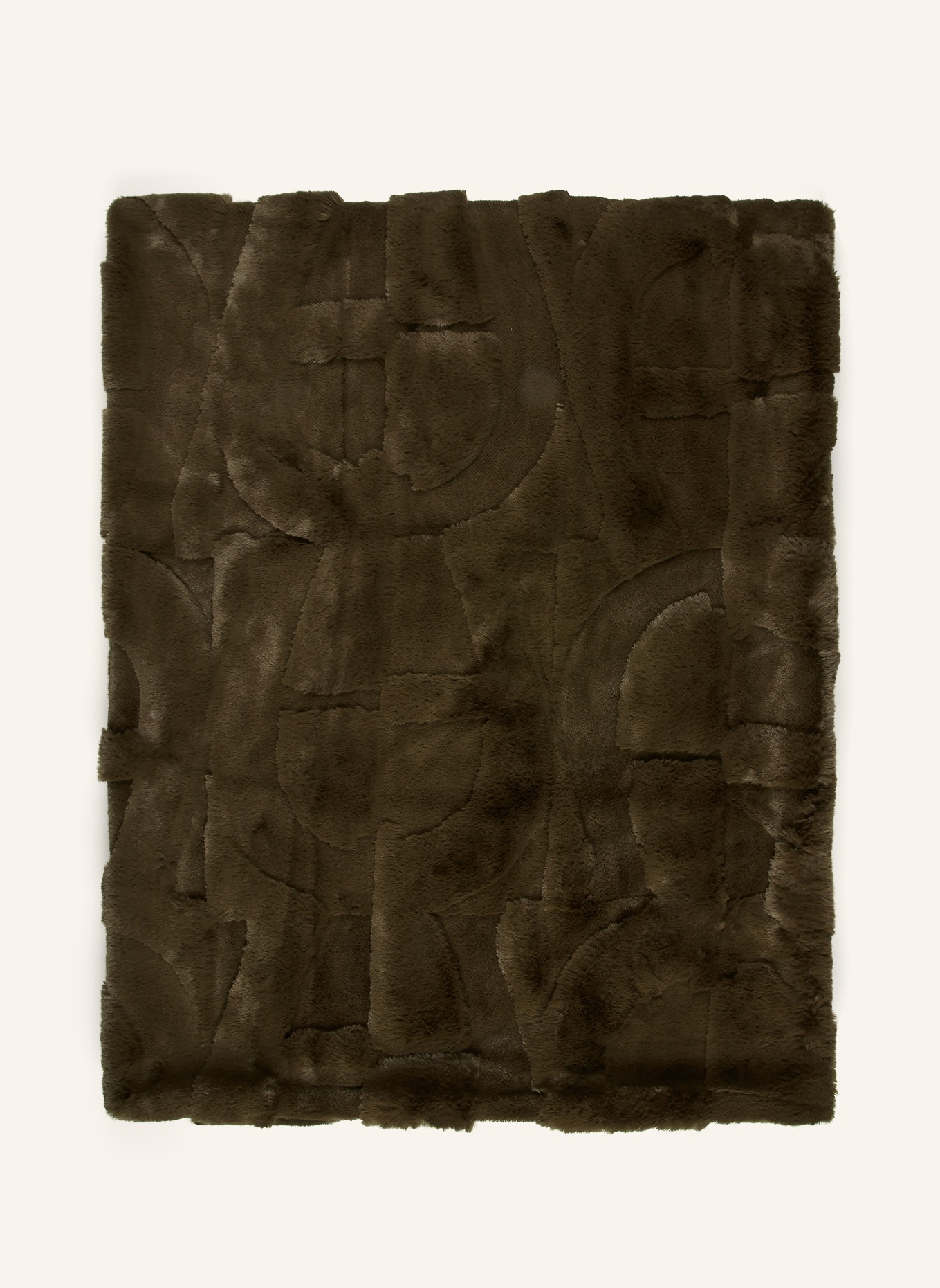 AIGNER Kunstfell-Plaid A-SERENITY: DUNKELGRÜN