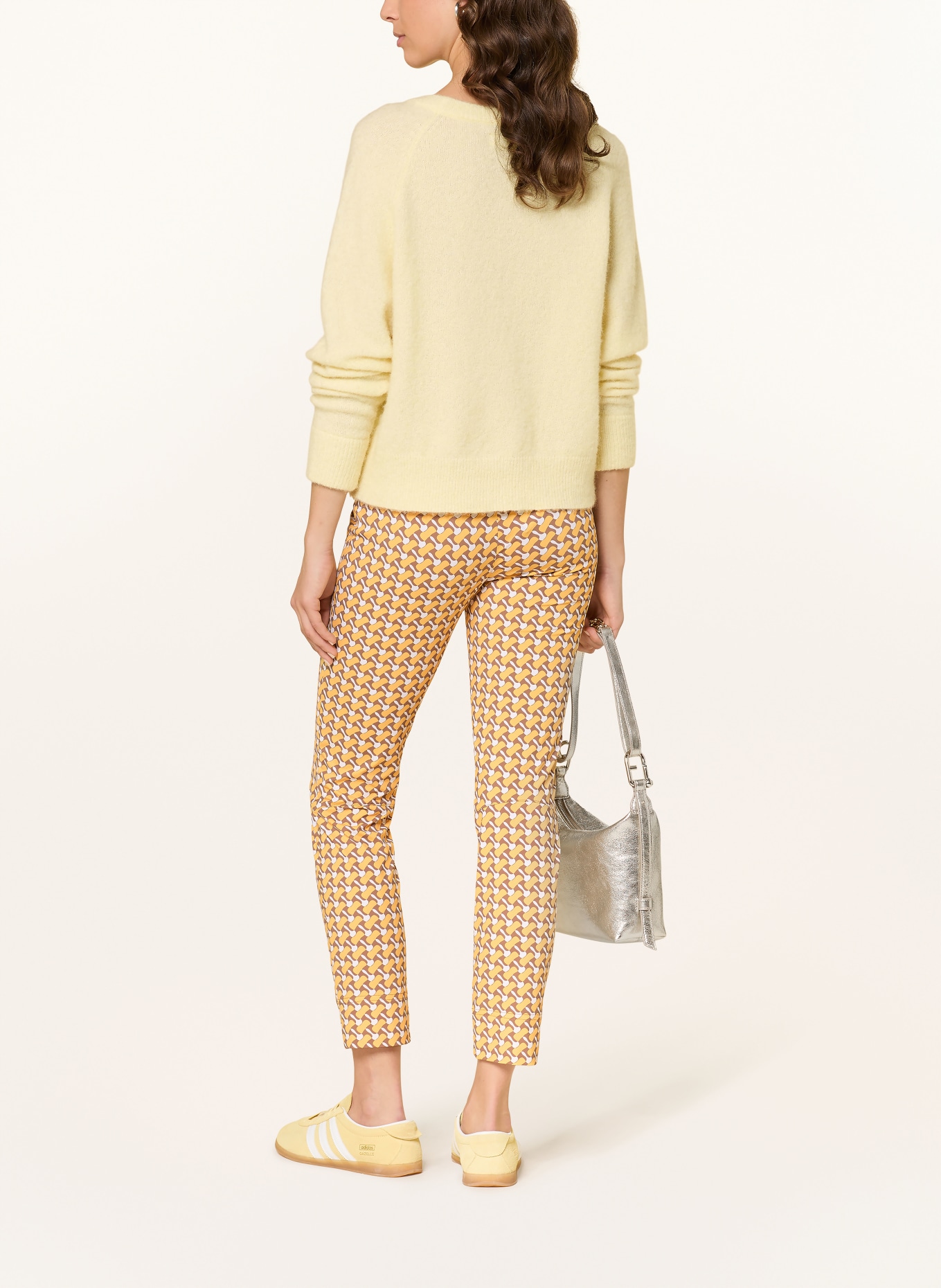 SEDUCTIVE 7/8-Hose SABRINA aus Jersey: DUNKELGELB / BRAUN / ECRU