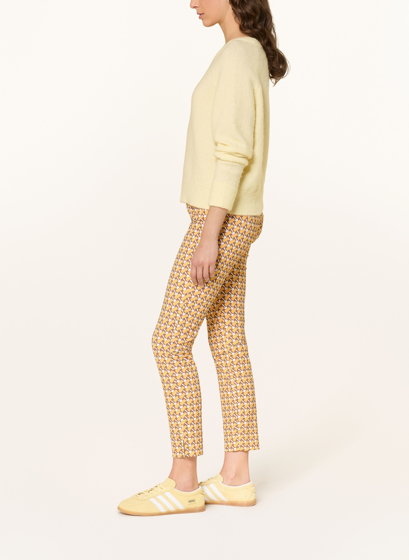 SEDUCTIVE 7/8-Hose SABRINA aus Jersey: DUNKELGELB / BRAUN / ECRU