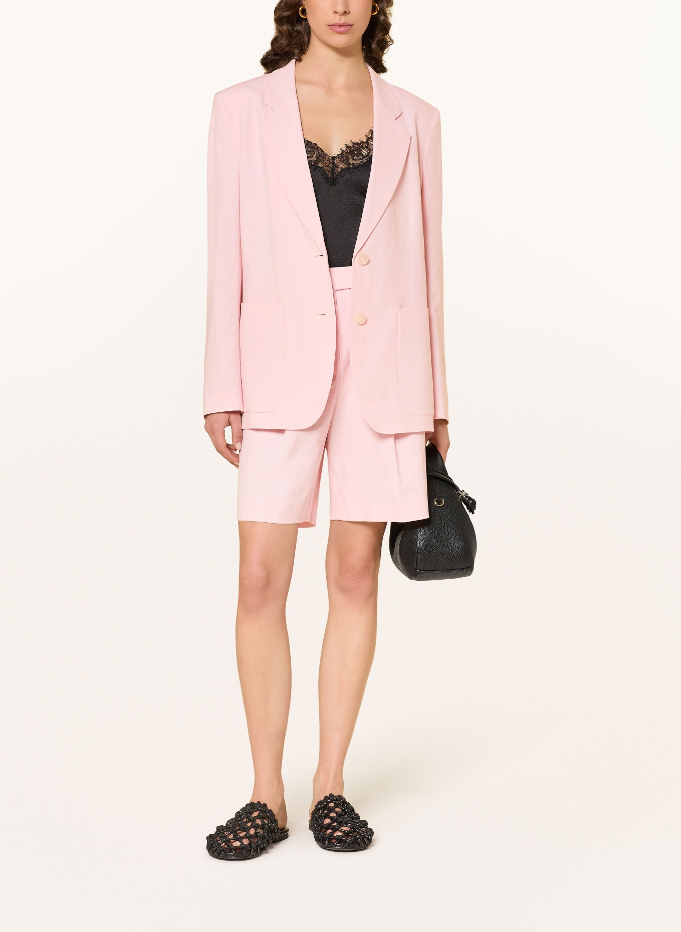 SEDUCTIVE Blazer CARETTE met linnen: ROSÉ