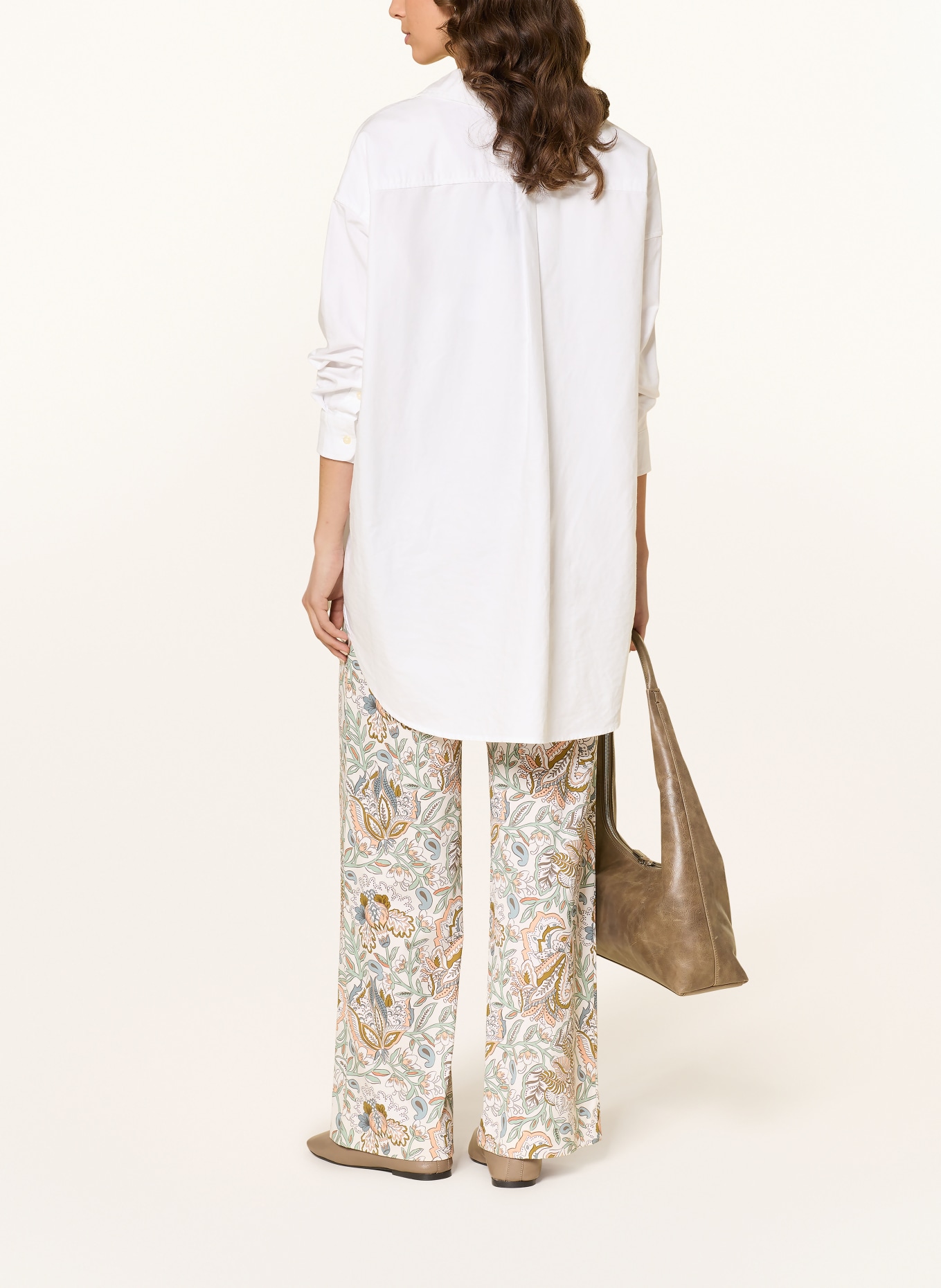 SEDUCTIVE Marlenehose KIMBERLY aus Jersey: ECRU / HELLORANGE / HELLBLAU