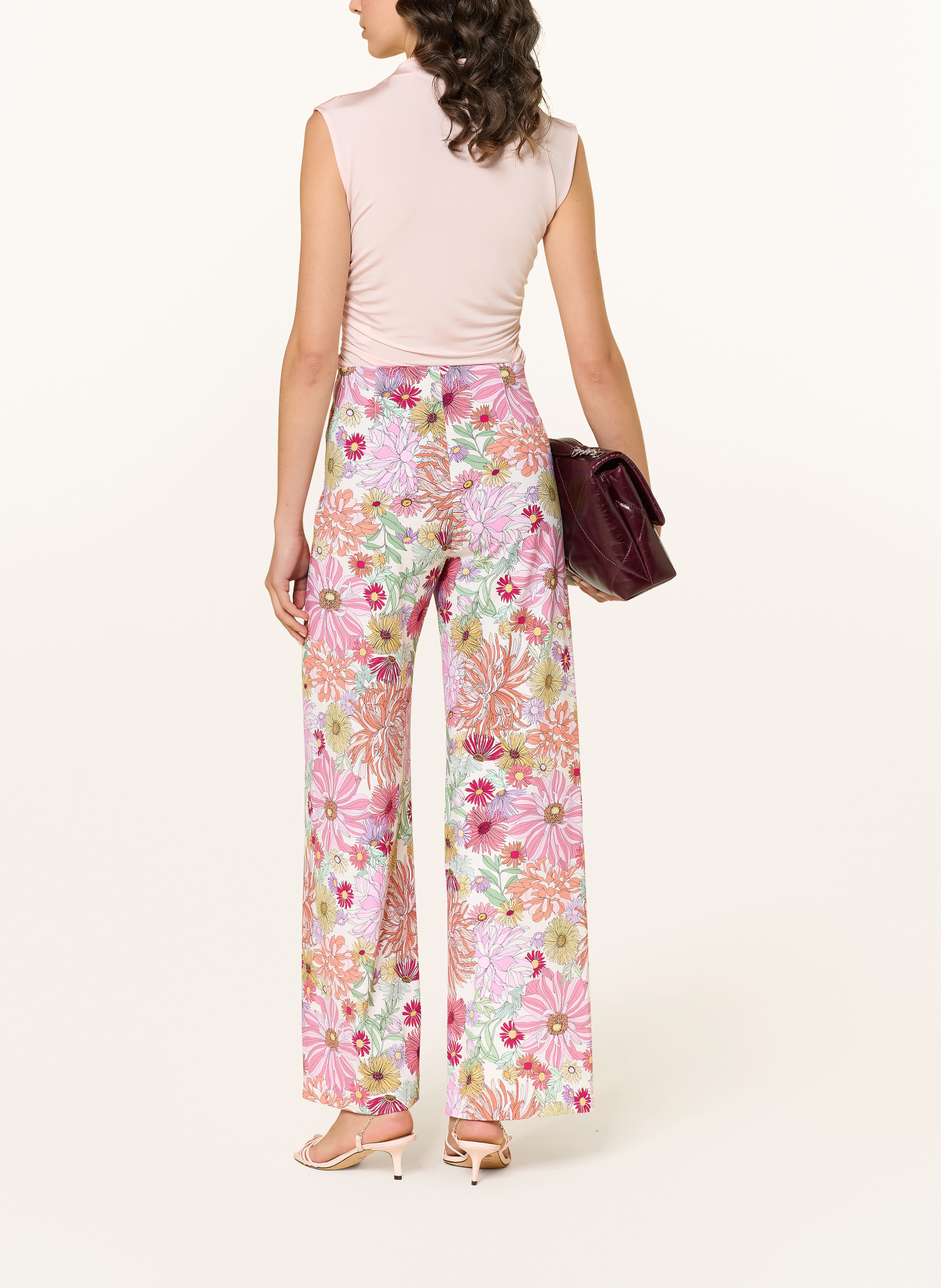 SEDUCTIVE Marlenehose KIMBERLY aus Jersey: ROSA / ECRU / ORANGE