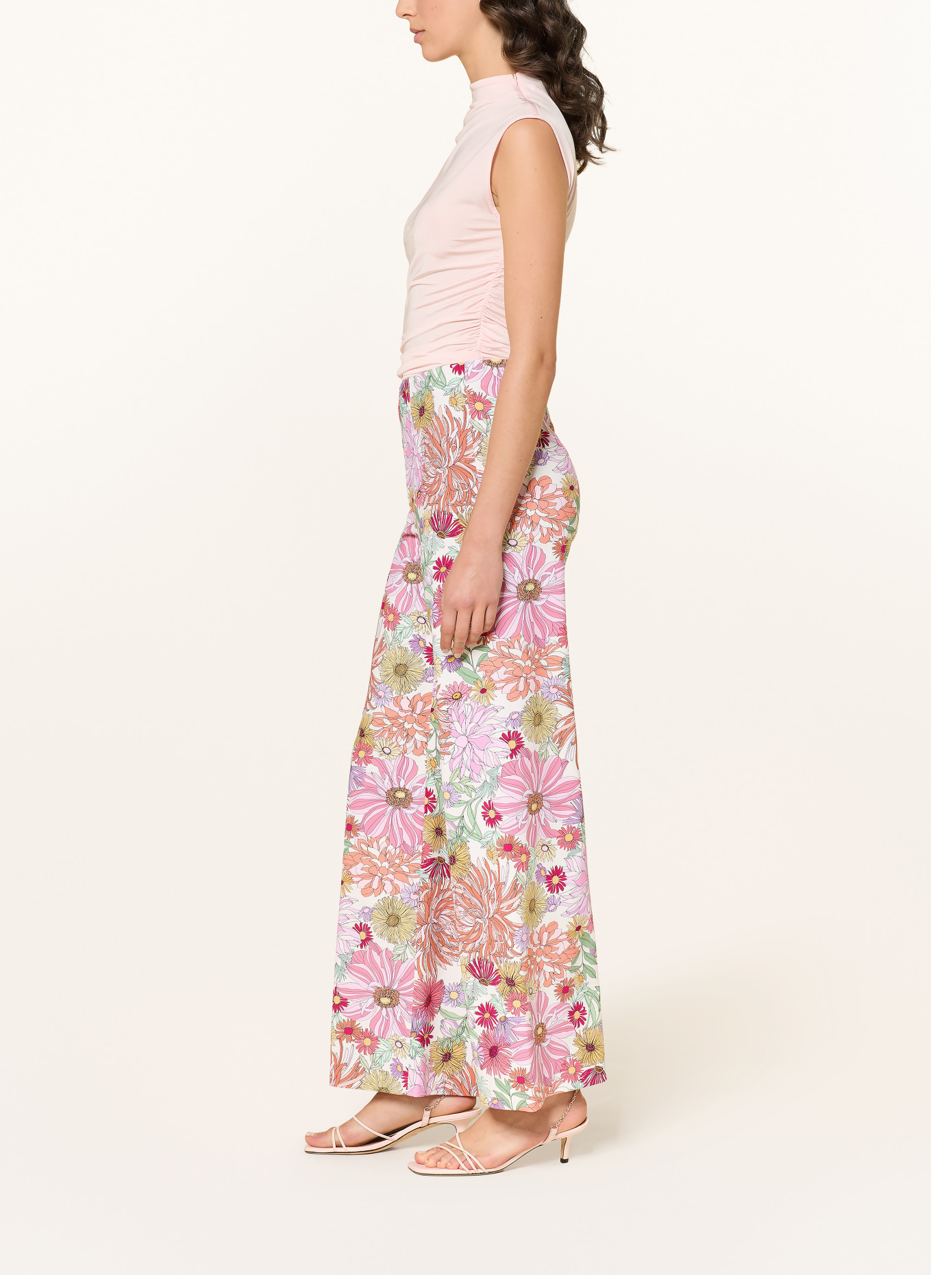 SEDUCTIVE Marlenehose KIMBERLY aus Jersey: ROSA / ECRU / ORANGE