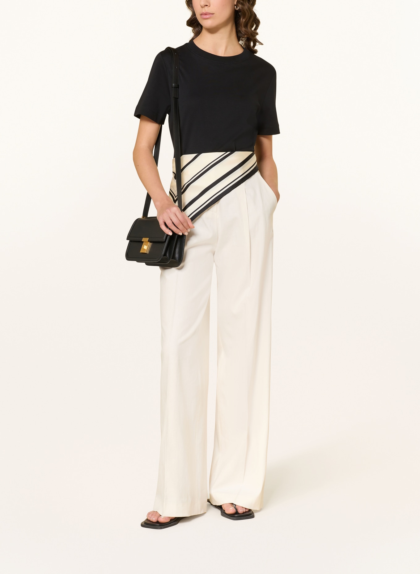 SEDUCTIVE Marlenehose CHRISSY mit Leinen: ECRU