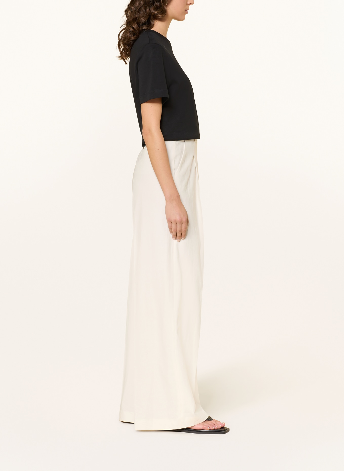 SEDUCTIVE Marlenehose CHRISSY mit Leinen: ECRU