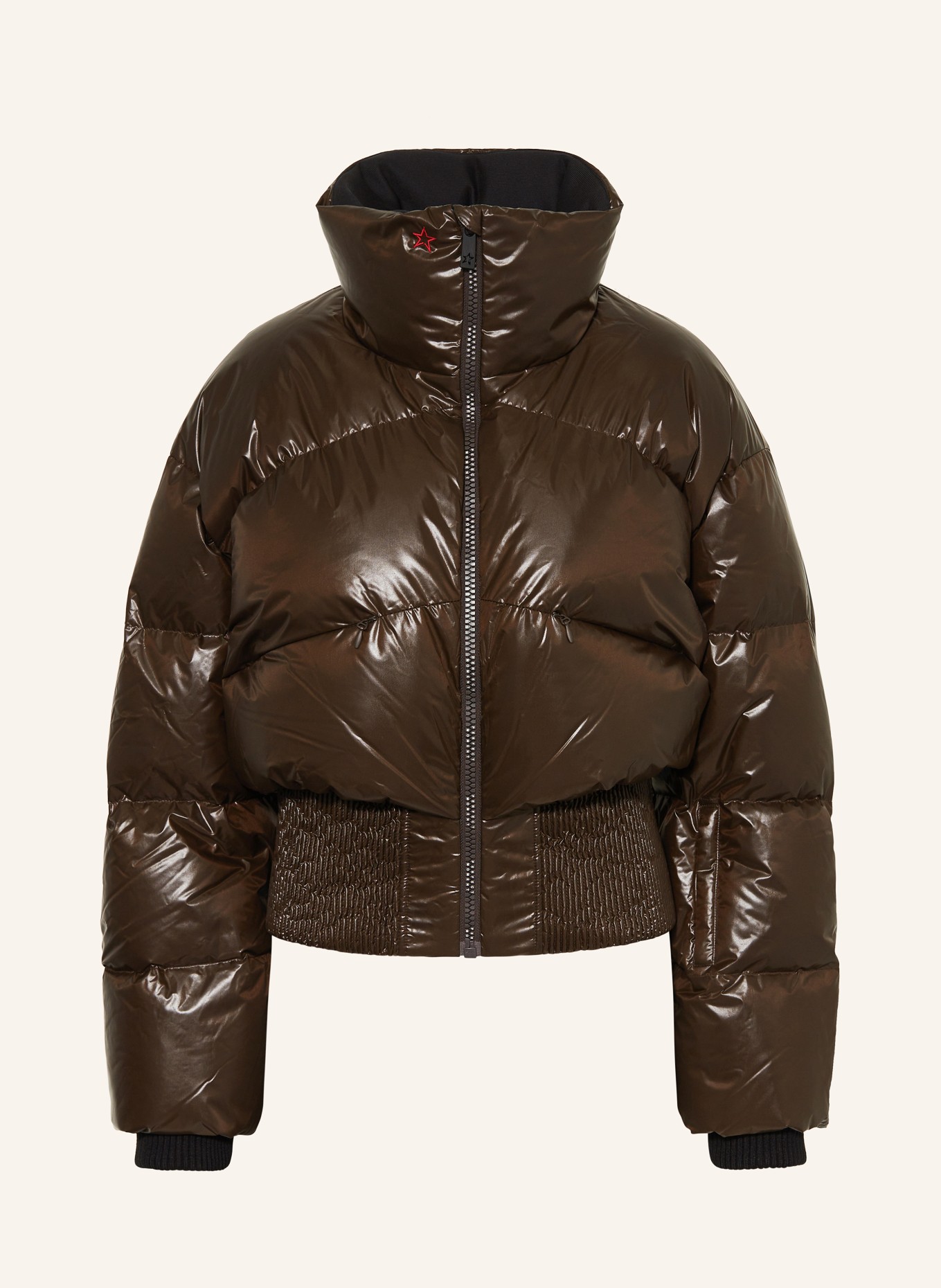 PERFECT MOMENT Daunen-Skijacke AURETTA: DUNKELBRAUN