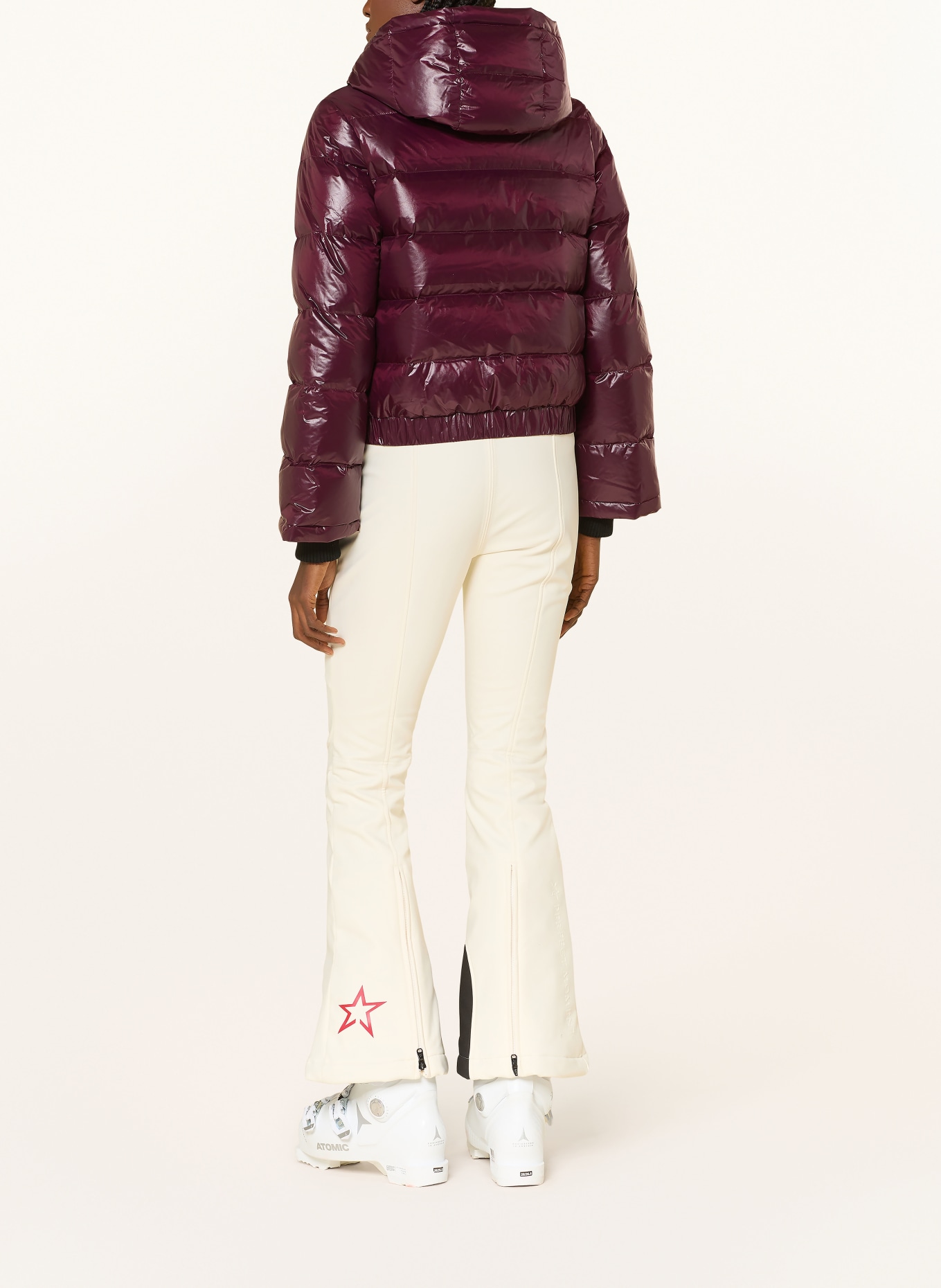 PERFECT MOMENT Daunen-Skijacke POLAR FLARE: FUCHSIA