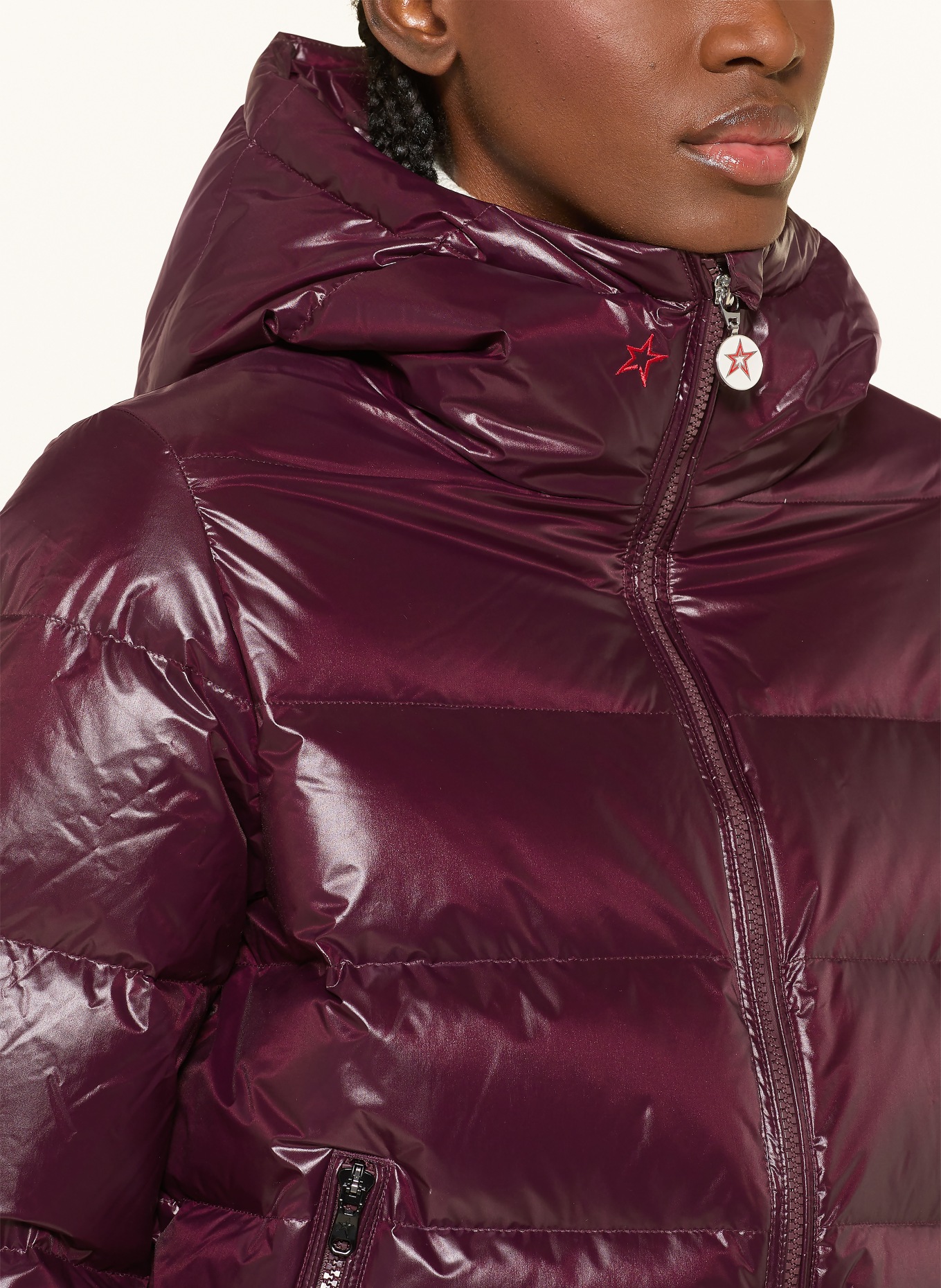 PERFECT MOMENT Daunen-Skijacke POLAR FLARE: FUCHSIA