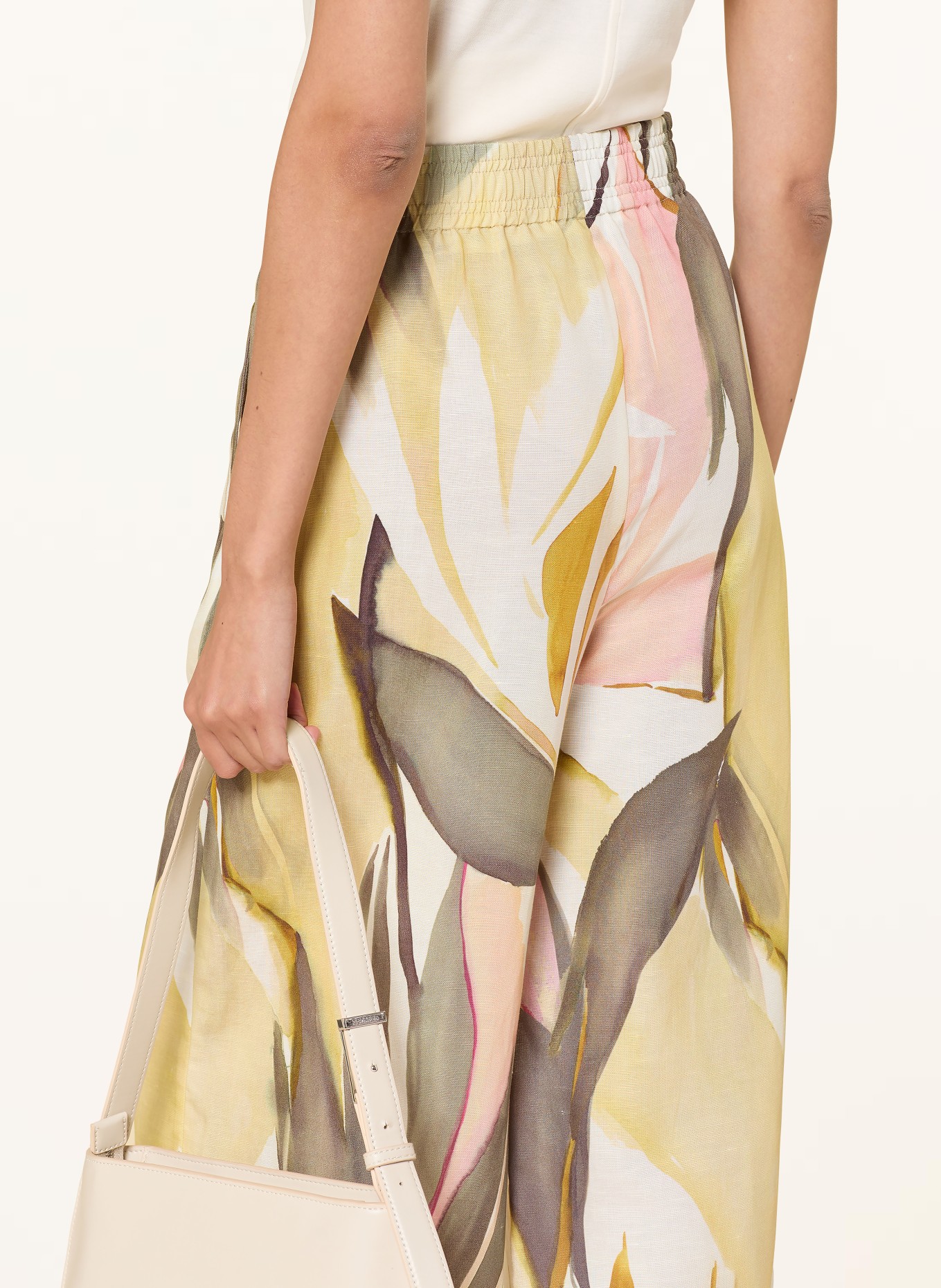 RAFFAELLO ROSSI Kalhoty Marlene LIZETT: SVĚTLE ZELENÁ / RŮŽOVÁ / ŽLUTÁ