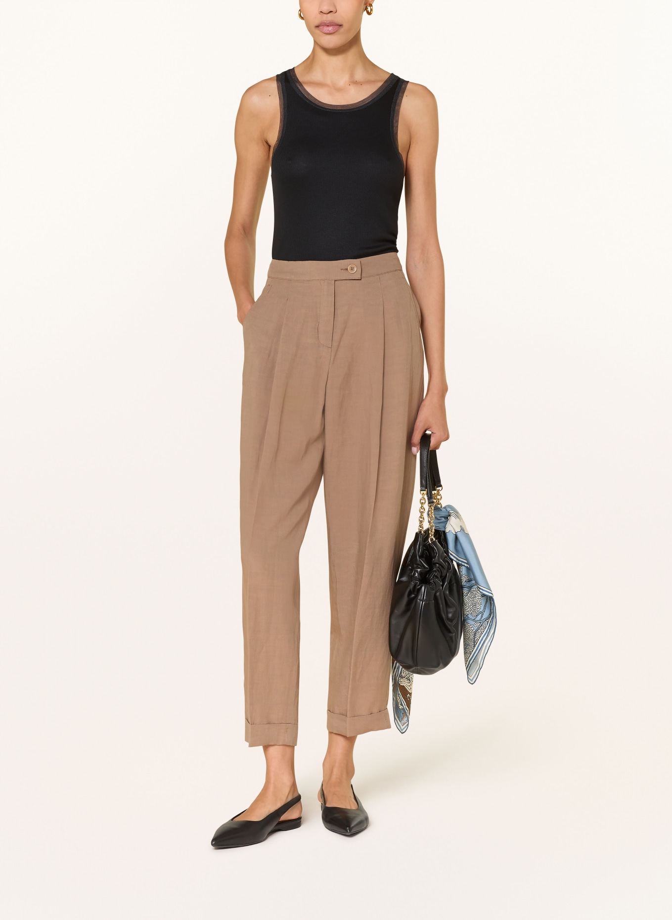 RAFFAELLO ROSSI Spodnie PRIA: BRĄZOWY