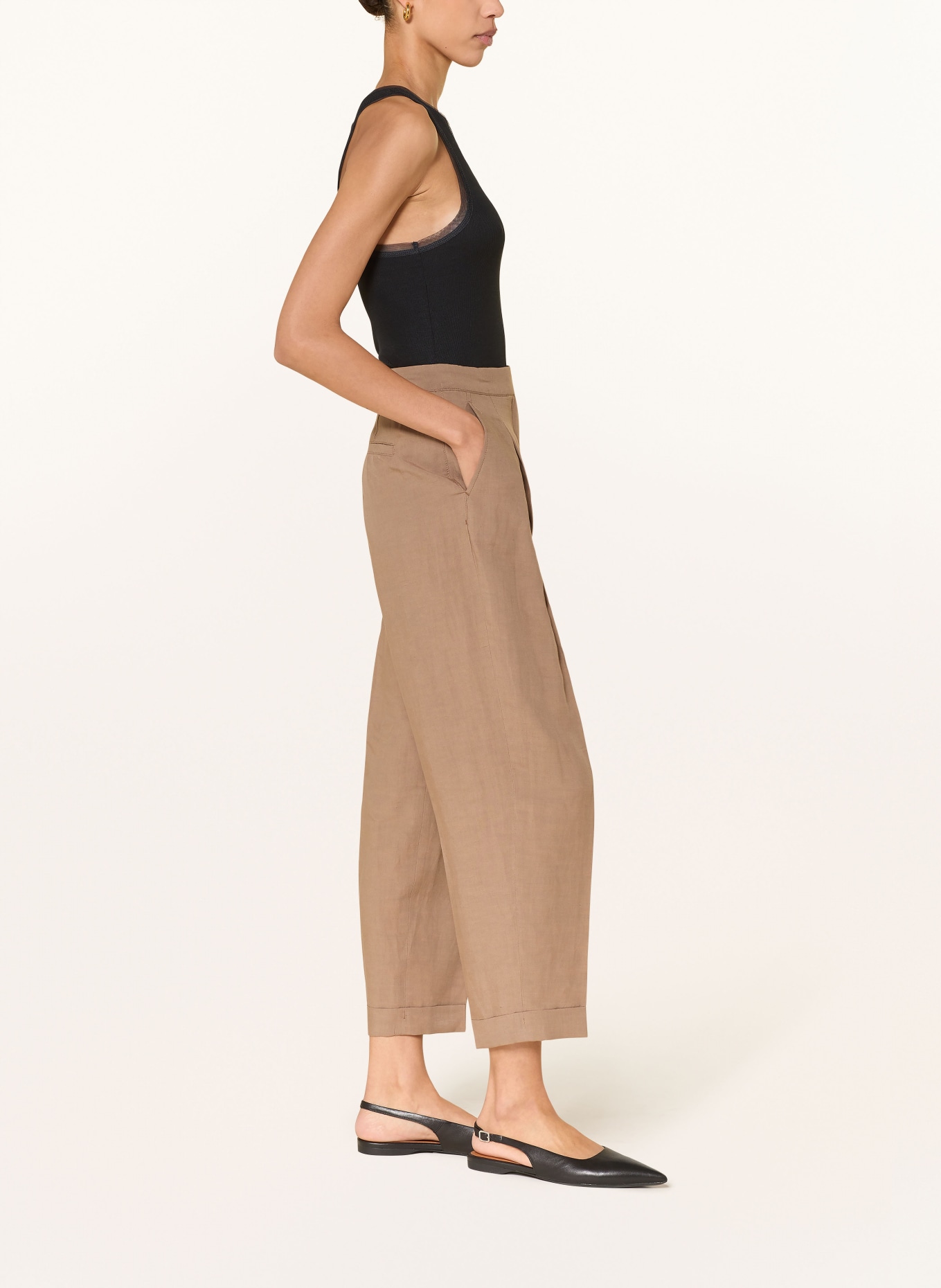 RAFFAELLO ROSSI Spodnie PRIA: BRĄZOWY