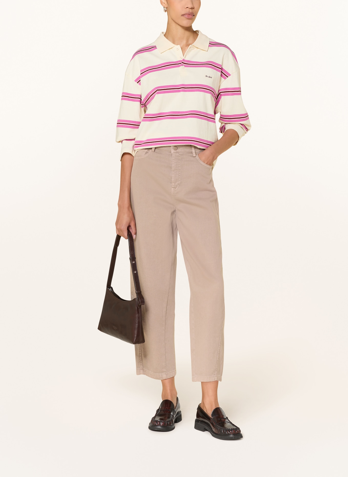 RAFFAELLO ROSSI Spodnie 7/8 HANNI: SZAROBRĄZOWY