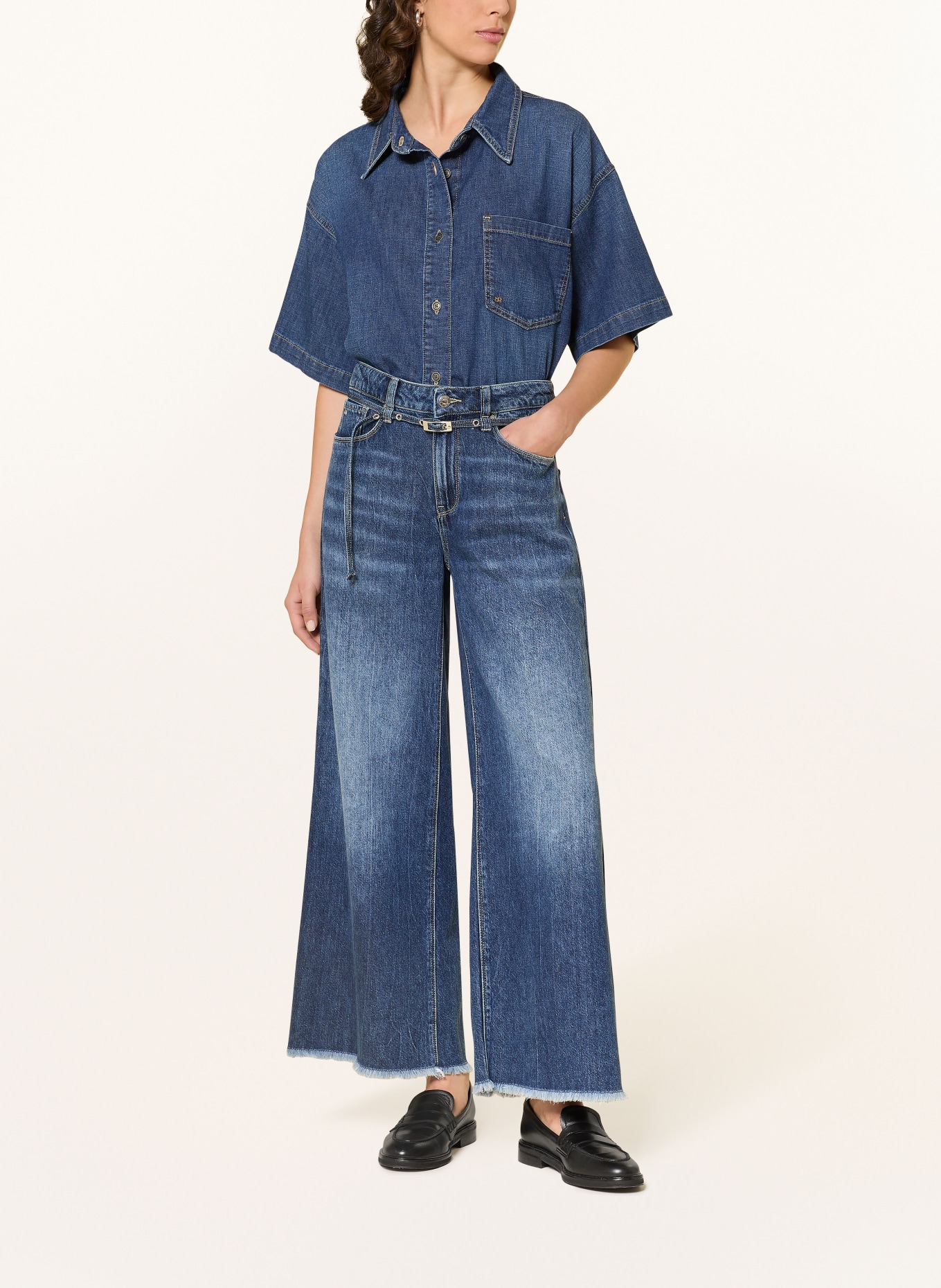 RAFFAELLO ROSSI Džíny se širokými nohavicemi SVENTY B: 850 blue blue