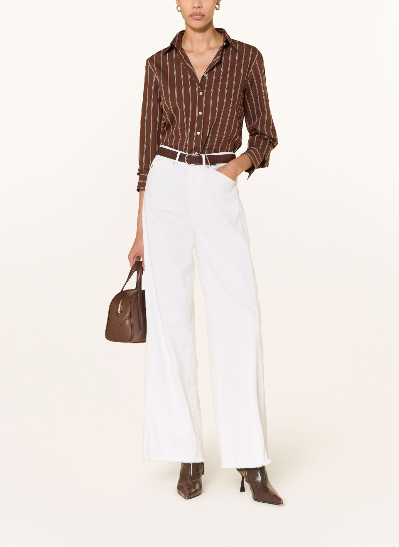 RAFFAELLO ROSSI Wide Leg Jeans SENA: 120 Natur