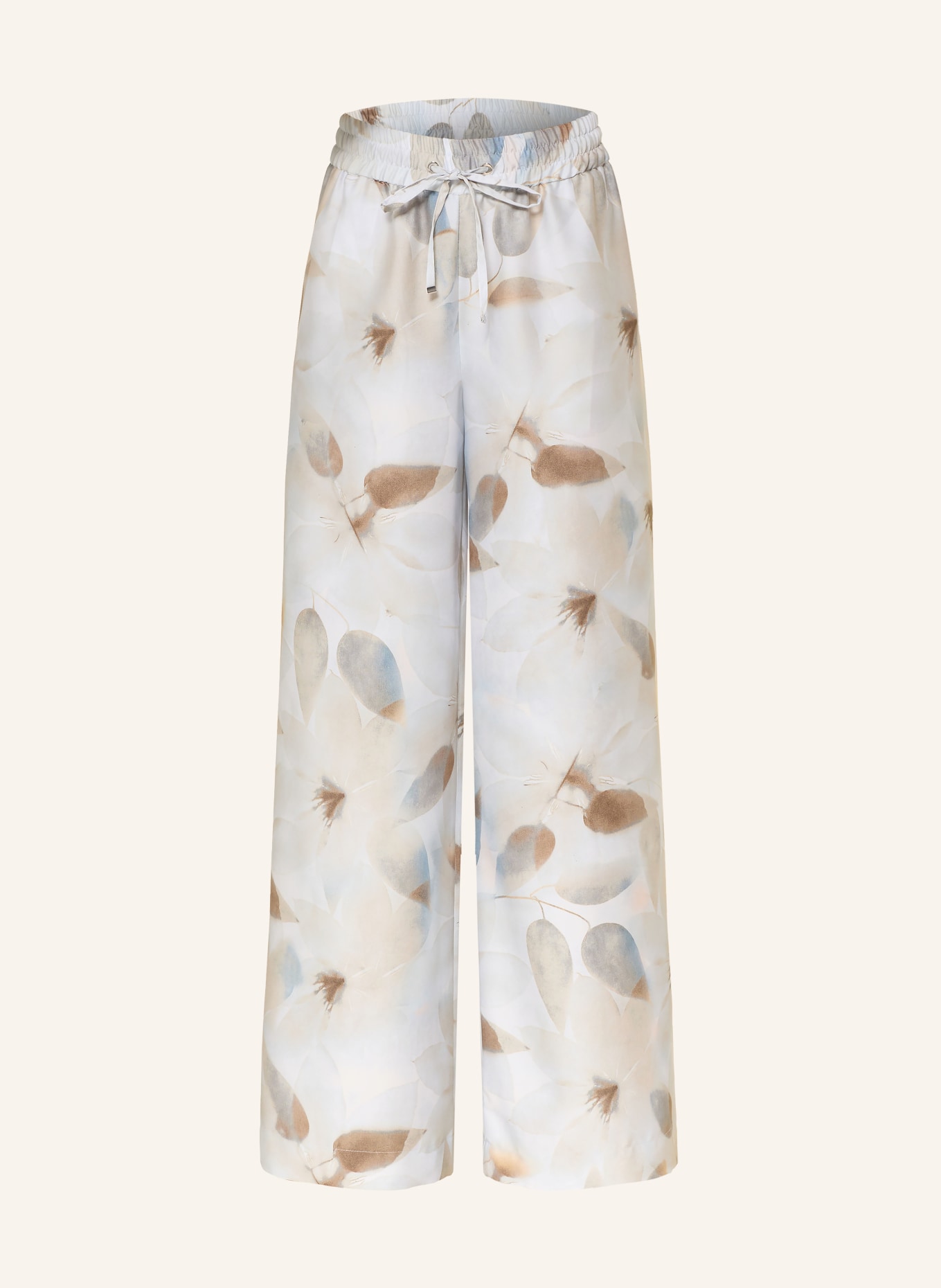 RAFFAELLO ROSSI Spodnie z satyny HELENA: JASNONIEBIESKI / OLIWKOWY