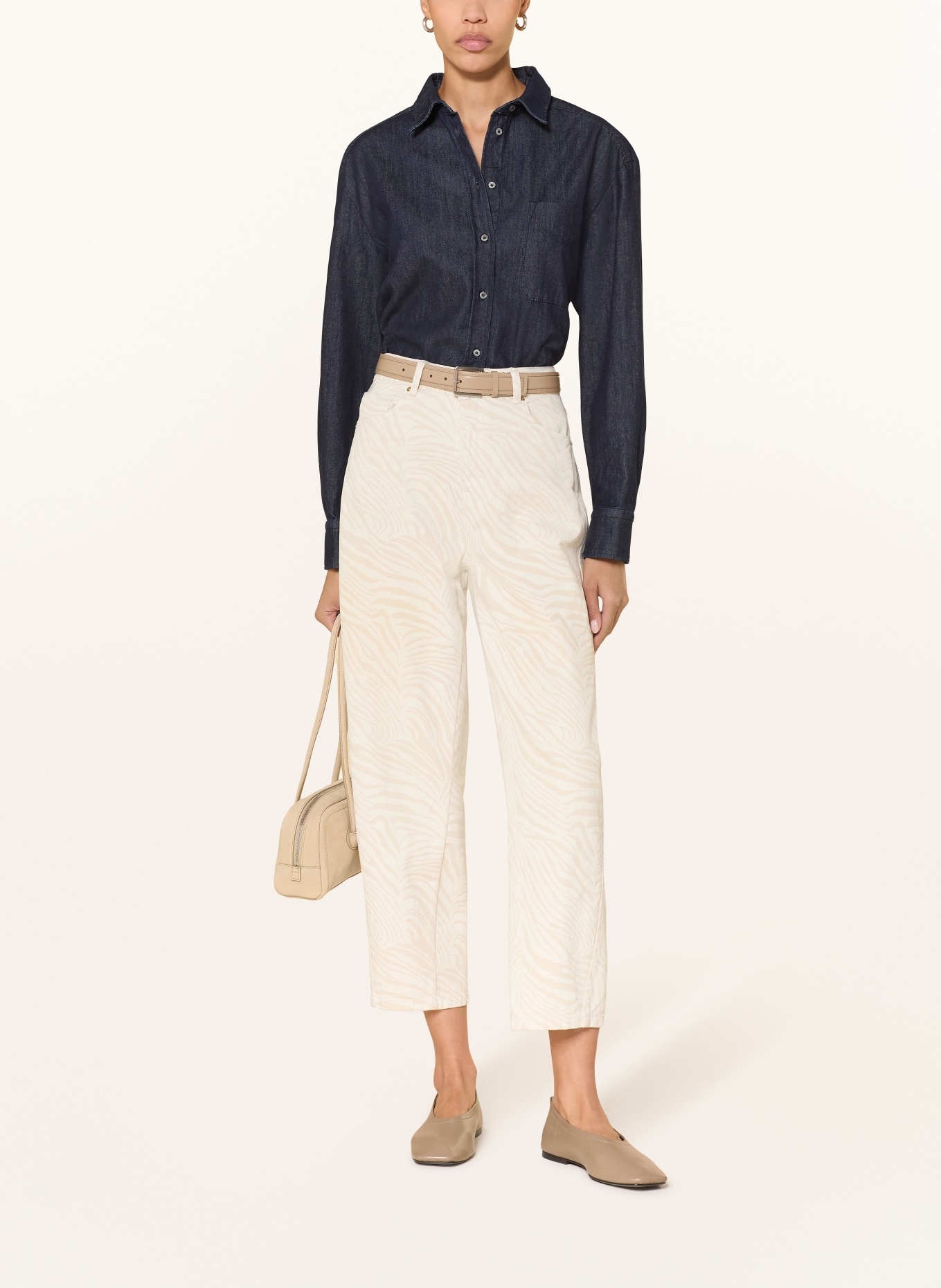 RAFFAELLO ROSSI Cropped Jeans HANNI: 12 Natur gemustert