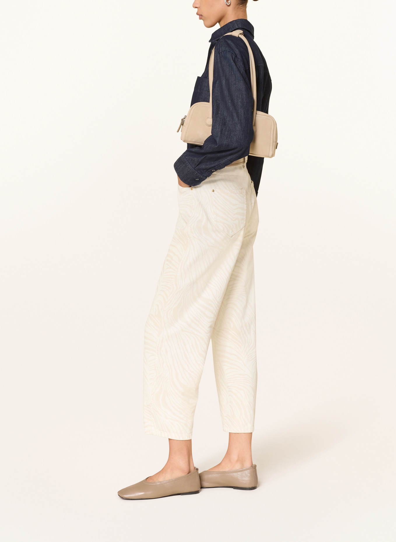 RAFFAELLO ROSSI Cropped Jeans HANNI: 12 Natur gemustert