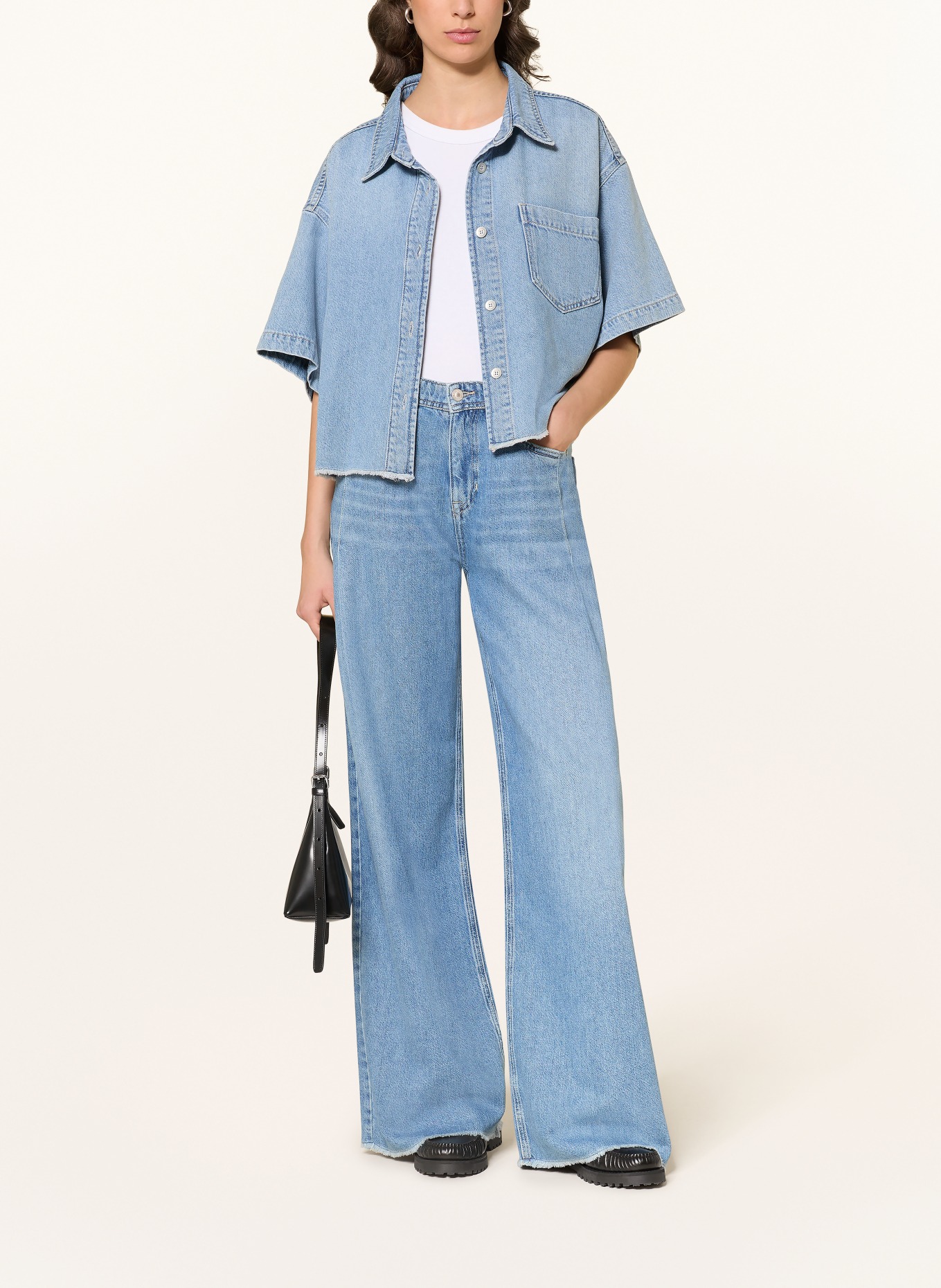 RAFFAELLO ROSSI Wide Leg Jeans DUA: 825 AQUA