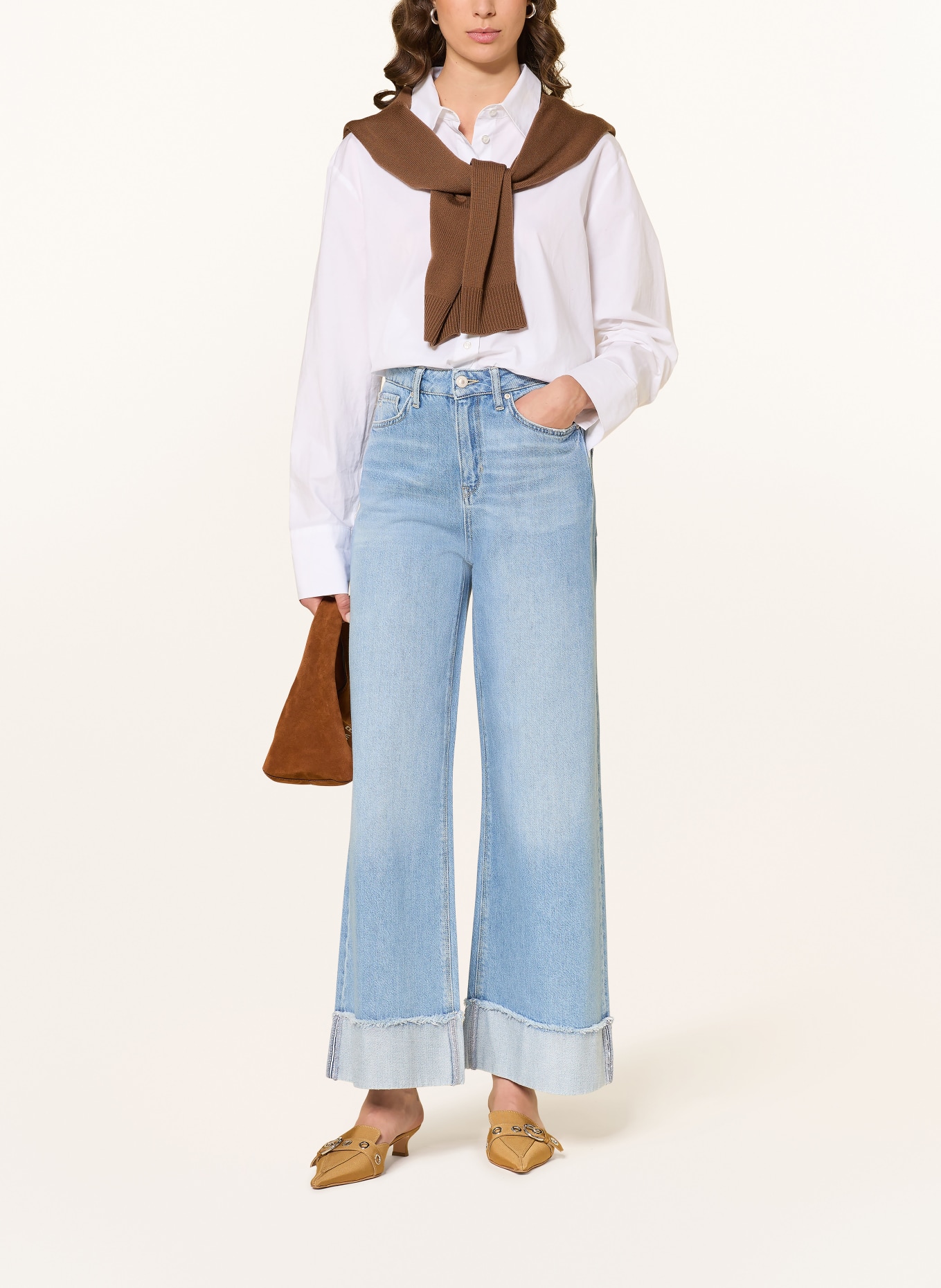 RAFFAELLO ROSSI Wide Leg Jeans SVENTY: 820 USED BLUE