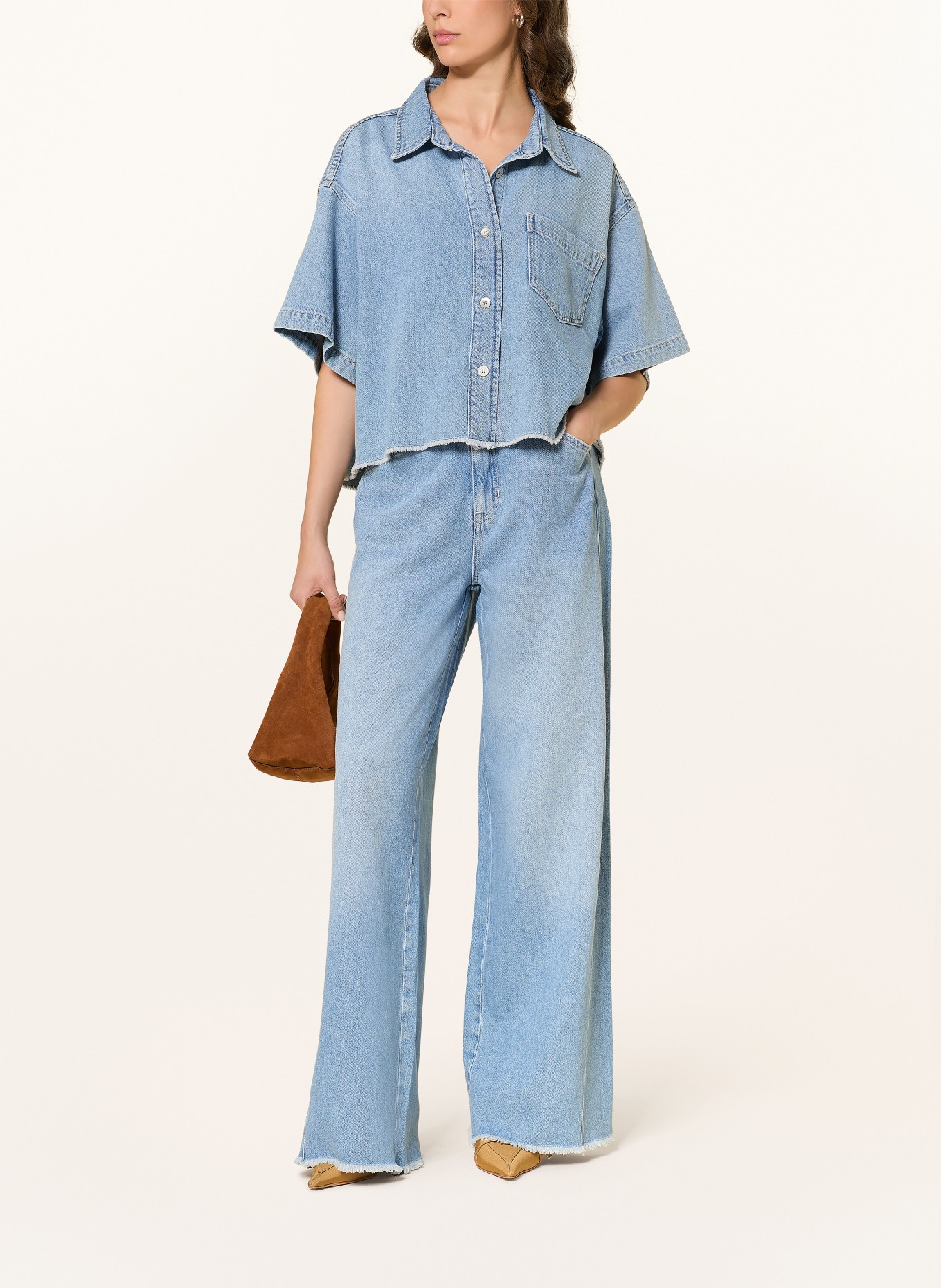 RAFFAELLO ROSSI Džíny se širokými nohavicemi SENA: 820 USED BLUE