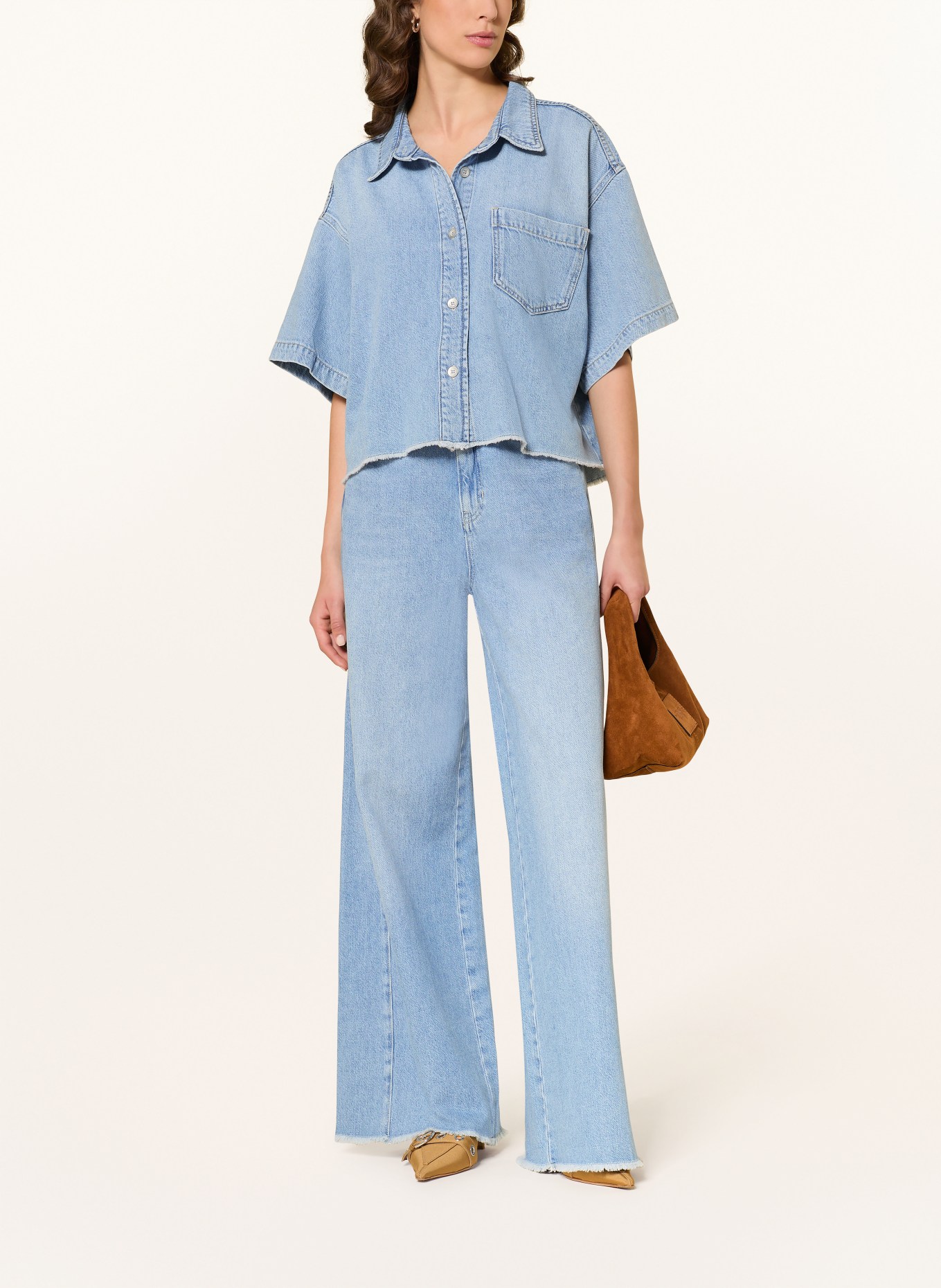 RAFFAELLO ROSSI Chemisier en jean ZURI: BLEU