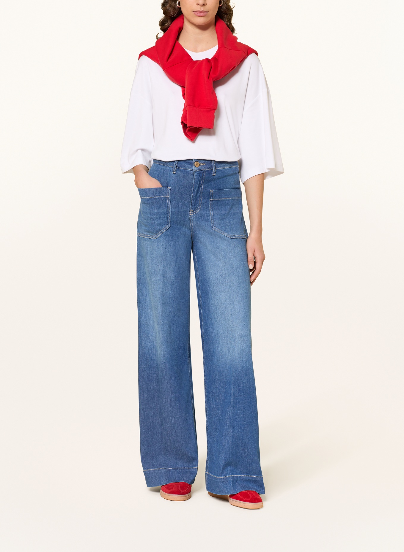 RAFFAELLO ROSSI Džíny s širokými nohavicemi MIRU: 850 blue blue