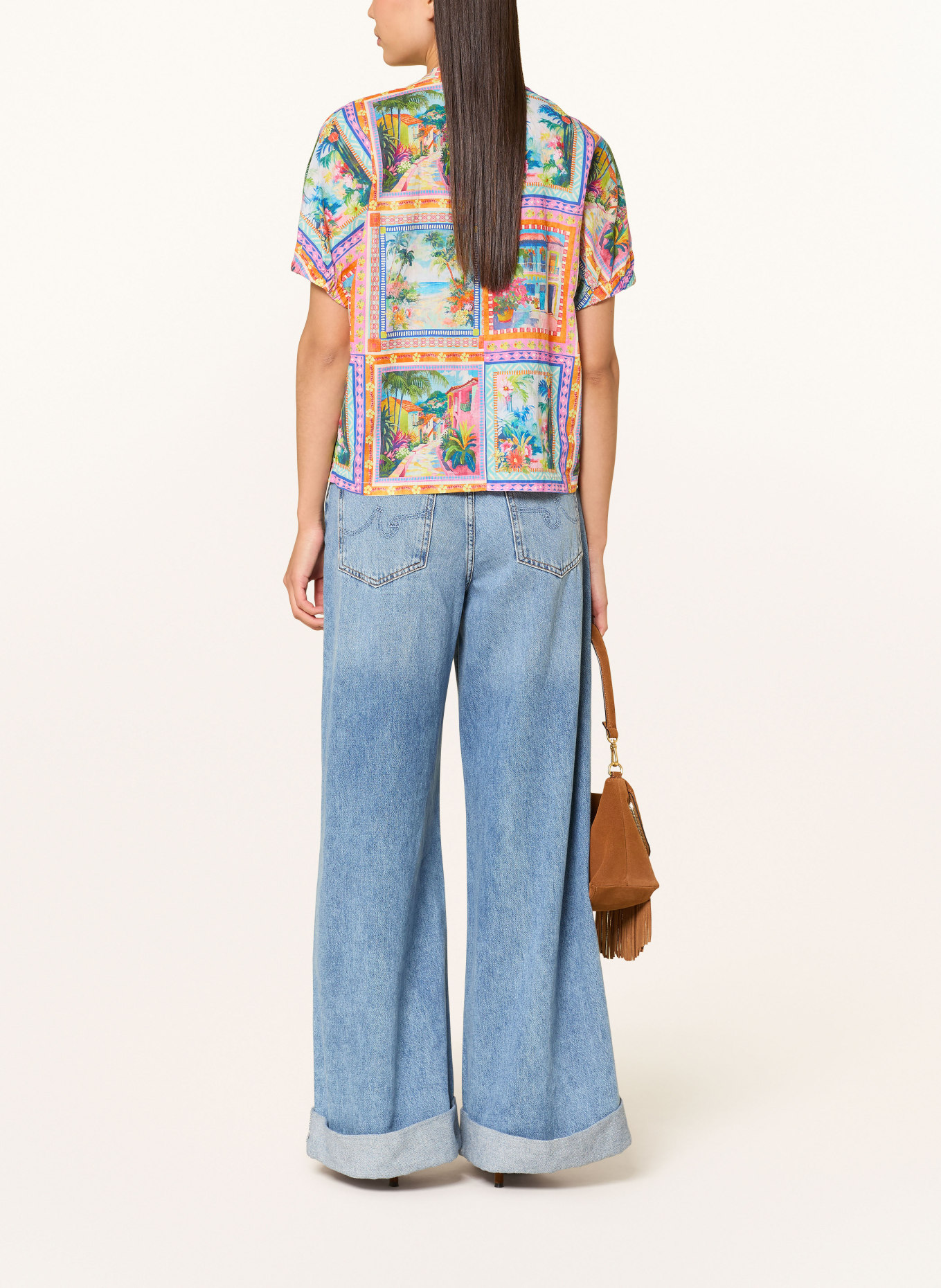 Emily VAN DEN BERGH Blusenshirt: ORANGE / ROT / BLAU