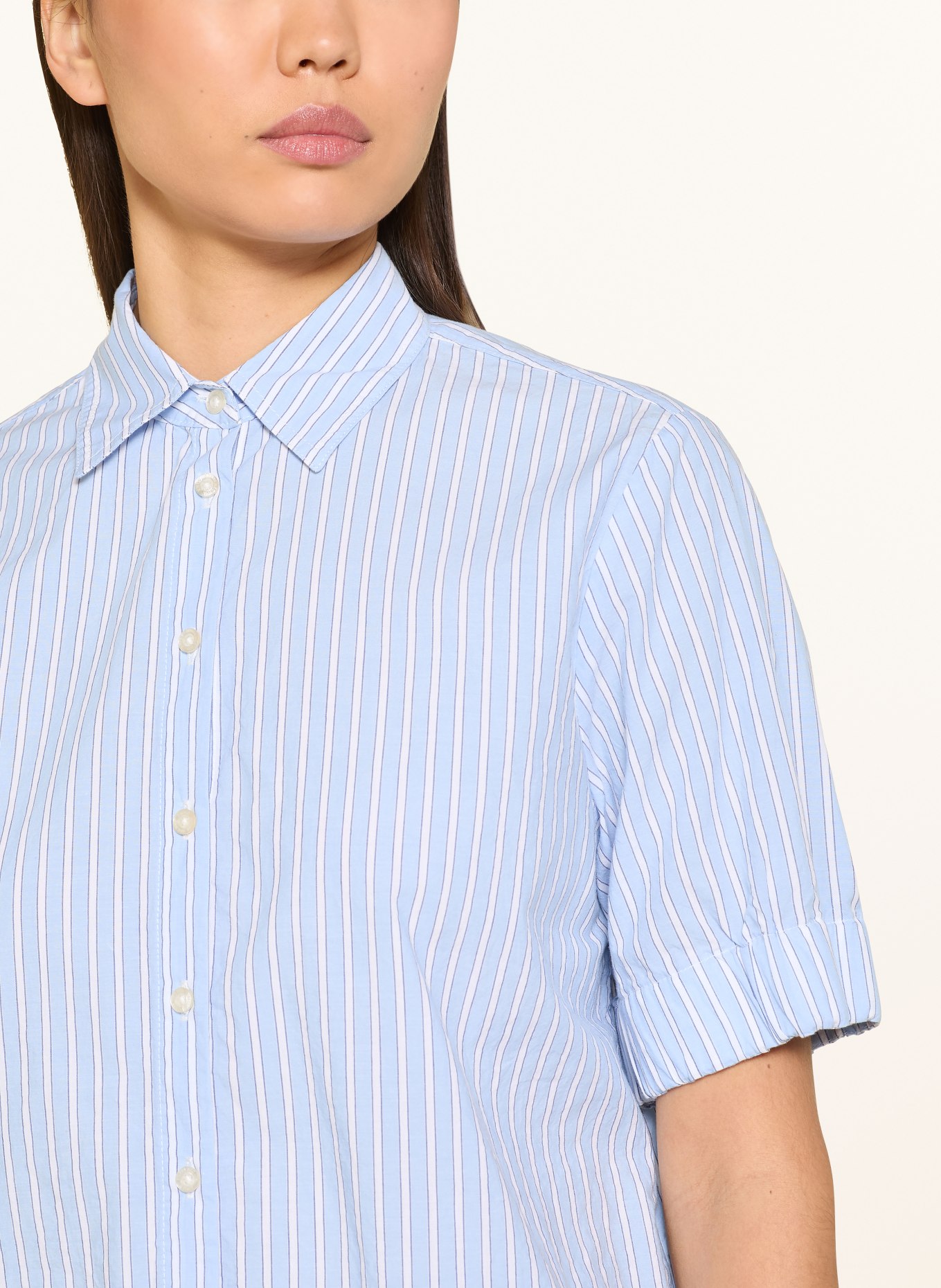 Emily VAN DEN BERGH Bluzka z koronką: JASNONIEBIESKI / BIAŁY